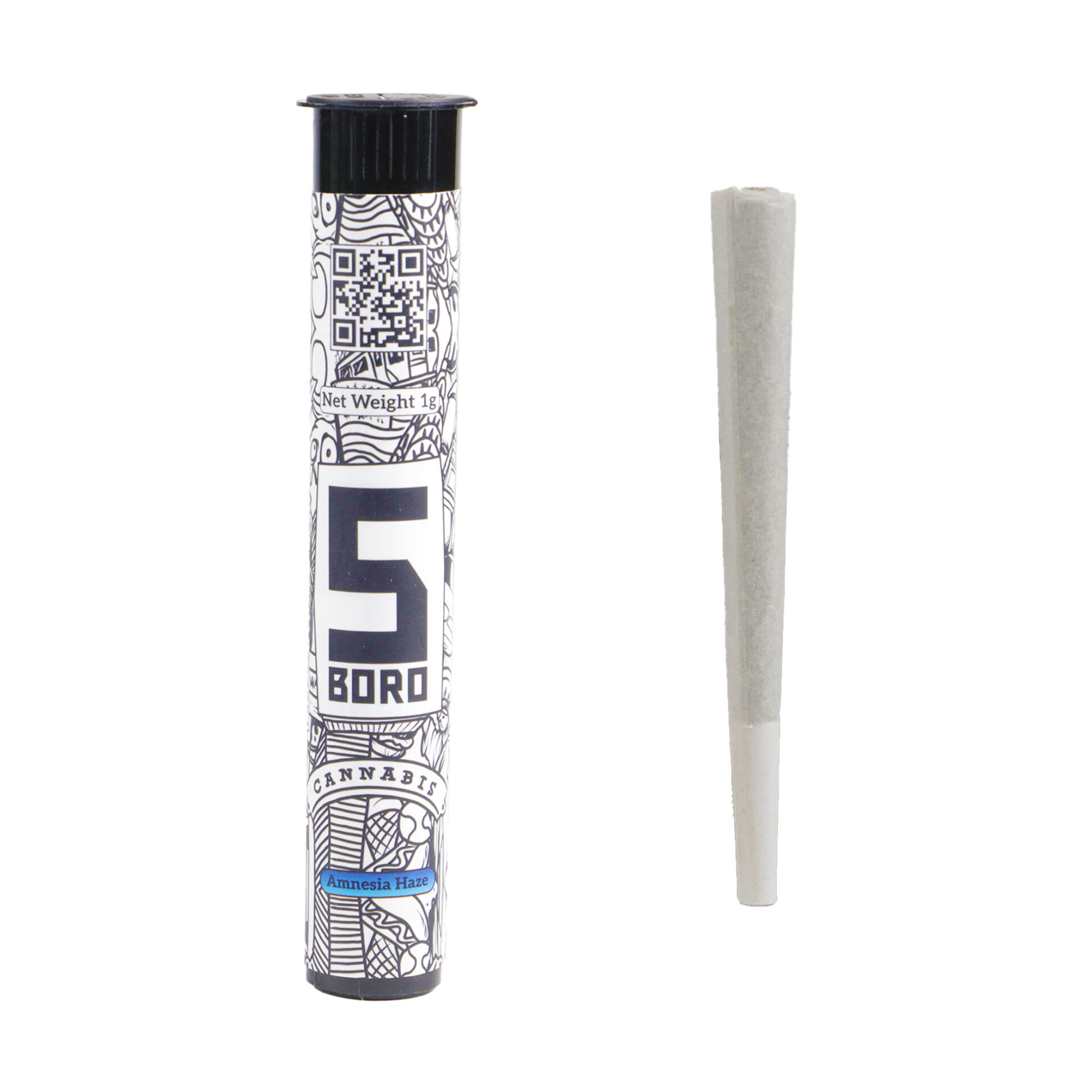 5 Boro Amnesia Haze Pre-Roll (Sativa) {1g}