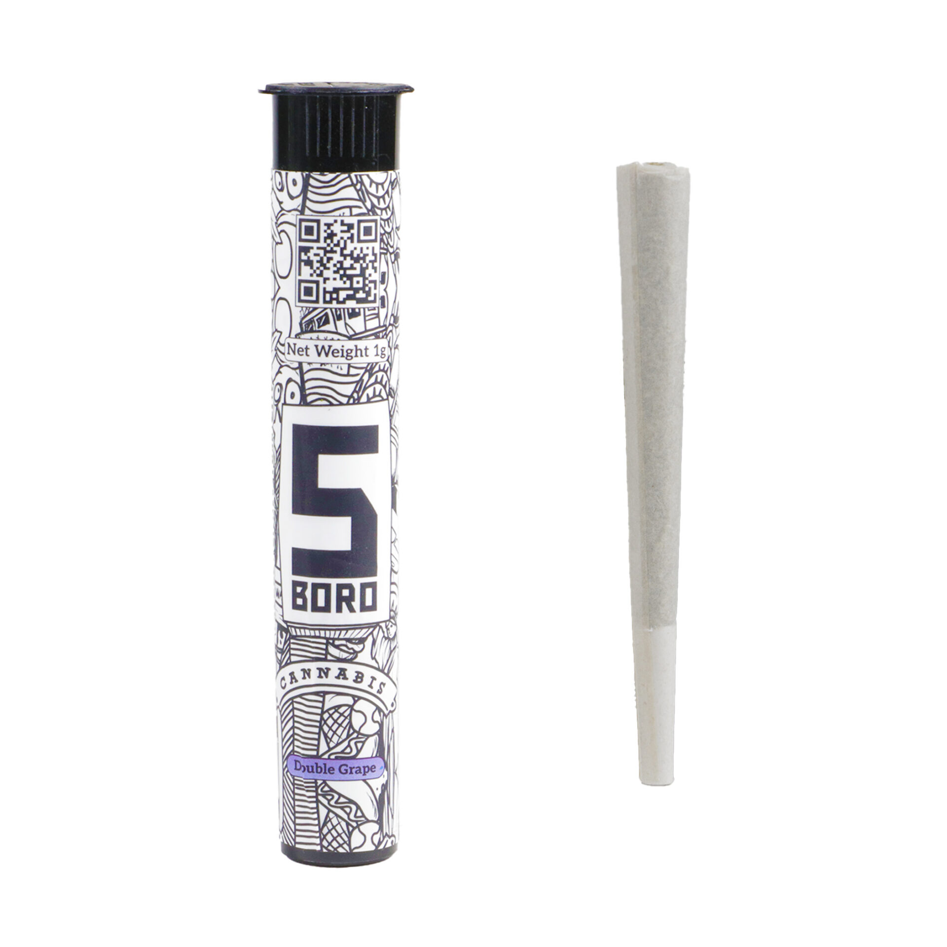 5 Boro Double Grape Pre-Roll (Sativa) 1% {1g}