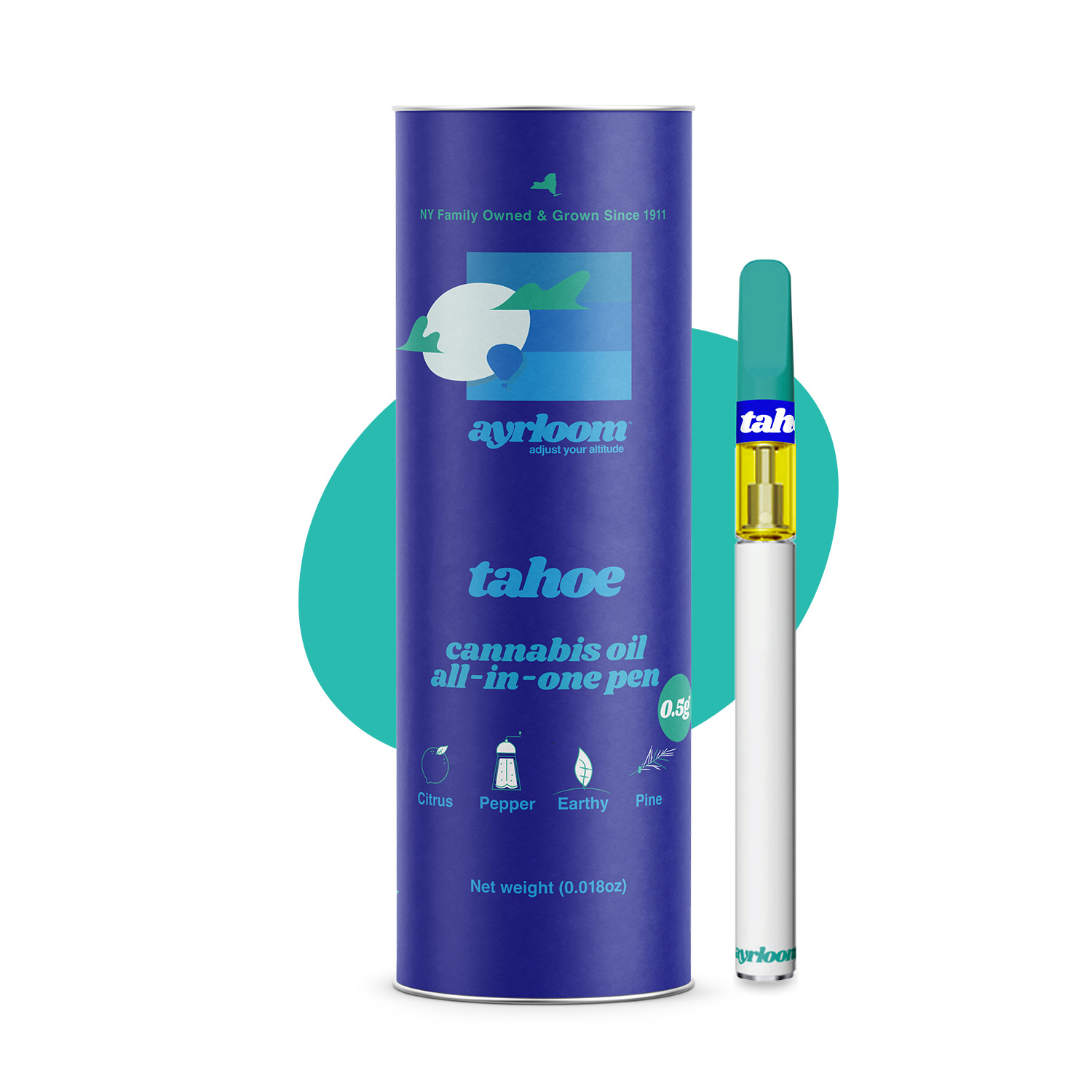 Ayrloom Tahoe Disposable Vape (Indica) {0.5g}