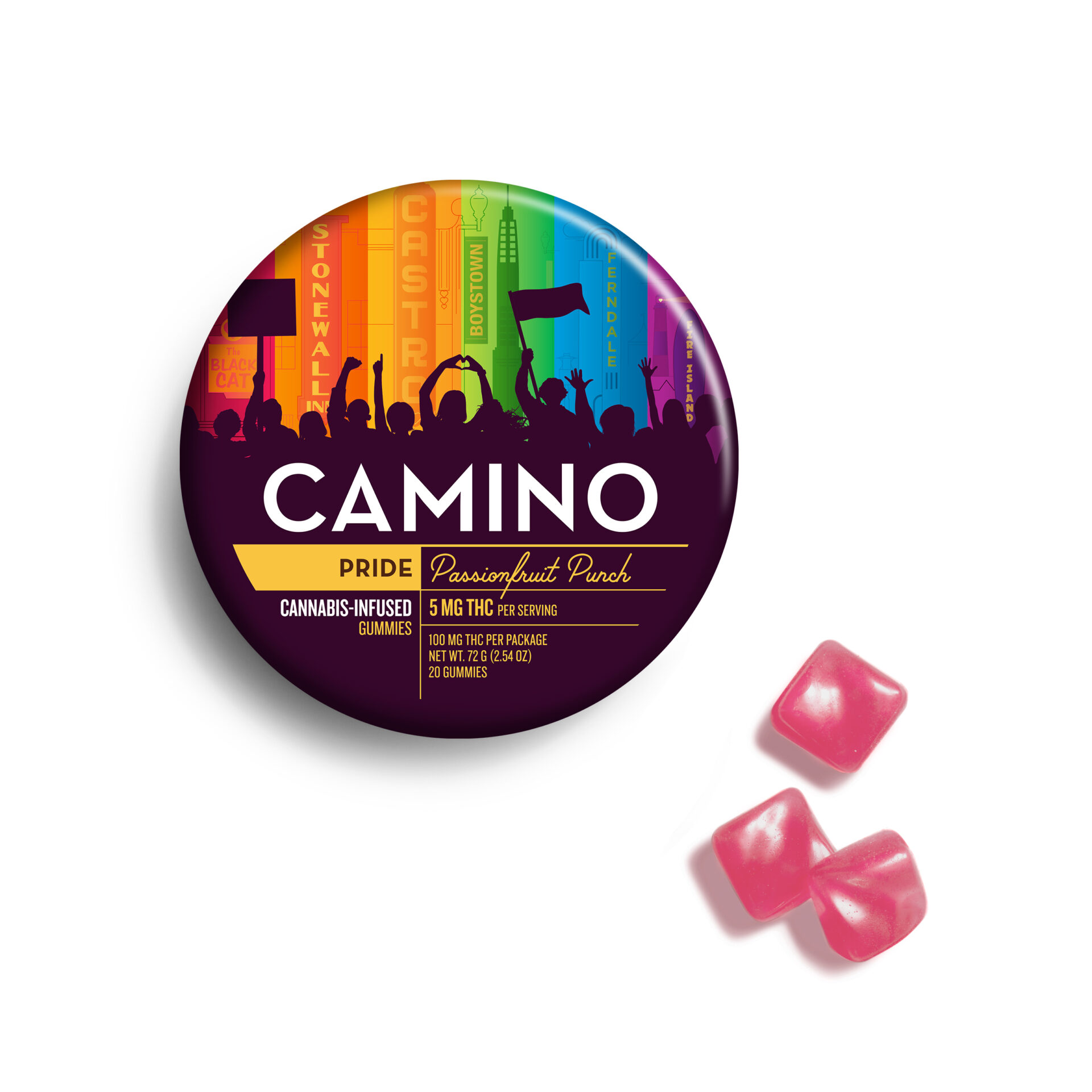 Camino Passion Fruit Pride Edibles 20-pack (Hybrid) {100mg}