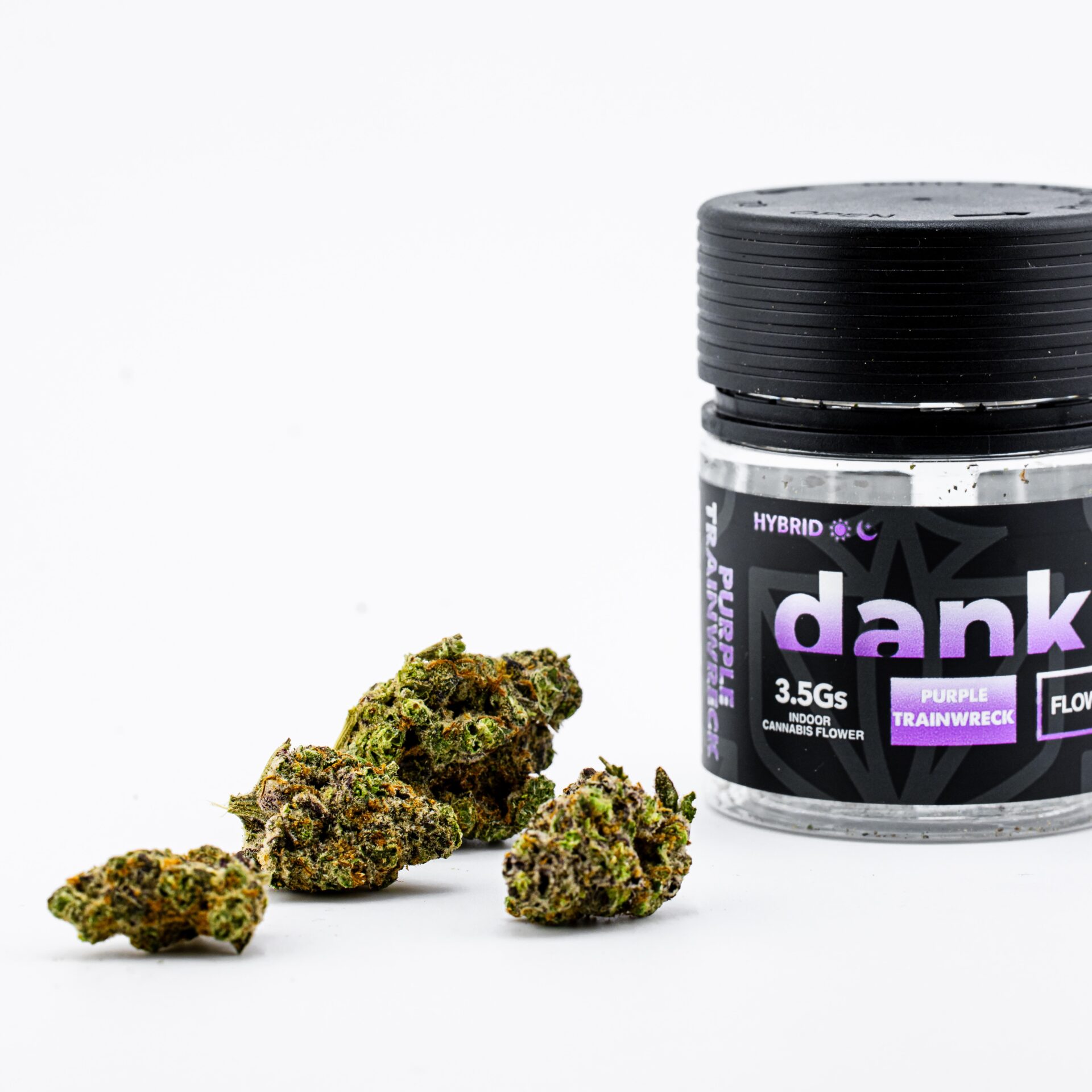 Dank Purple Trainwreck Flower (Hybrid) 33.29% {3.5g}