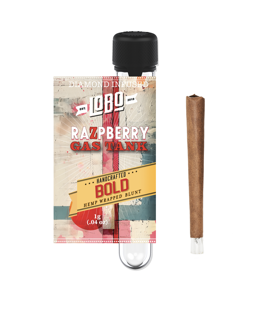 Lobo Razberry Gas Tank Bold Blunt (Indica) 36% {1g}