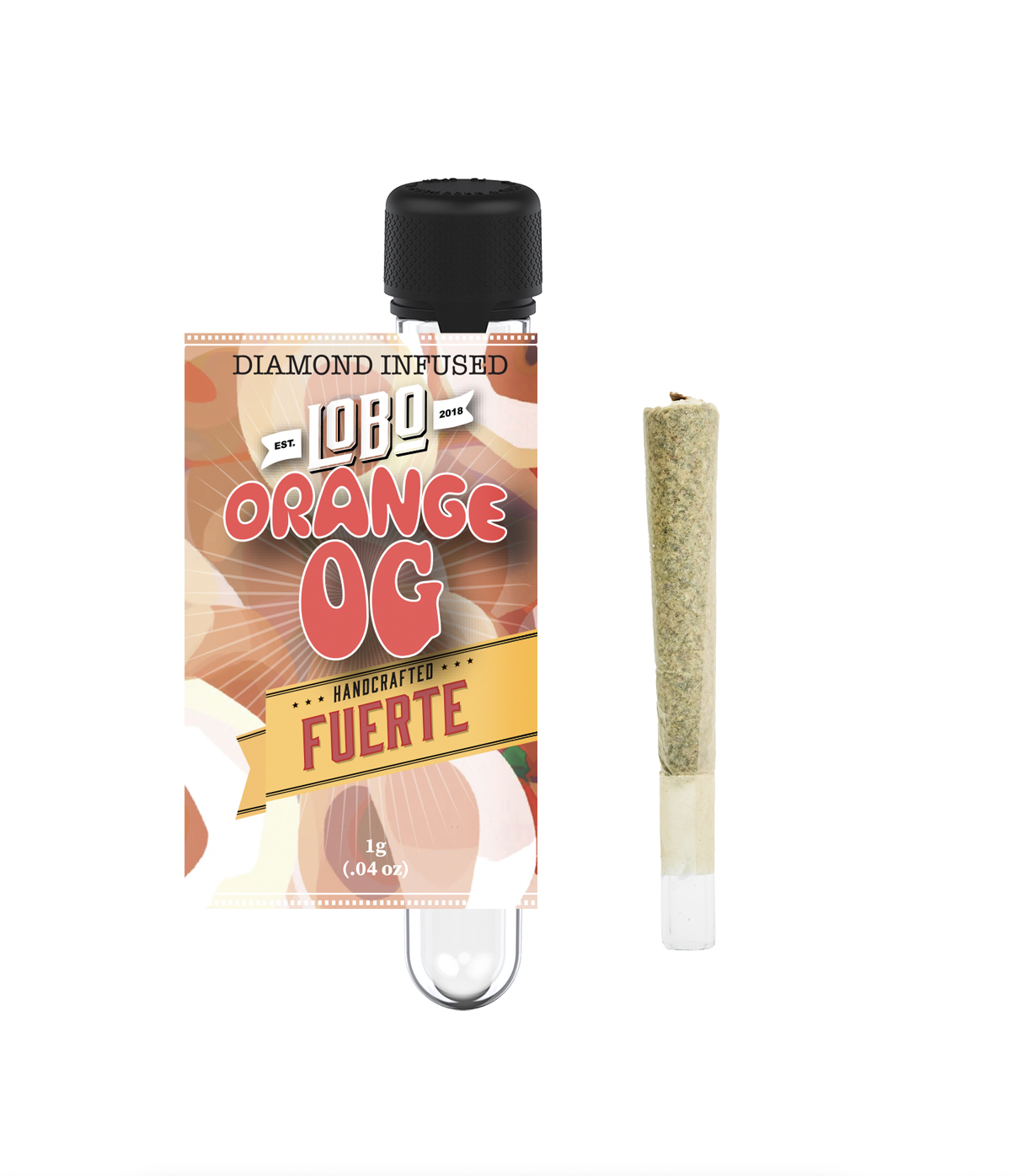 Lobo Orange OG Fuerte Infused Pre-Roll (Hybrid Sativa) 41% {1g}