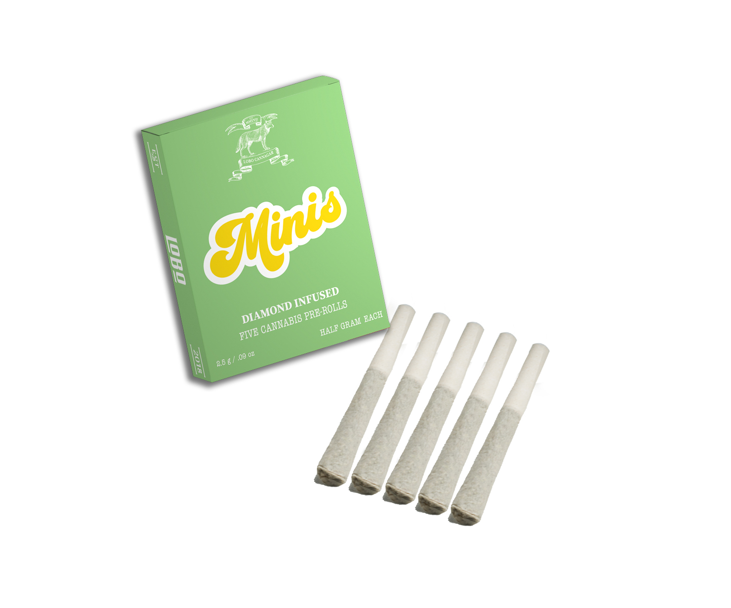 Lobo Minis Lime Meringue Pre-Roll 5-pack (Hybrid) 30% {3.5g}