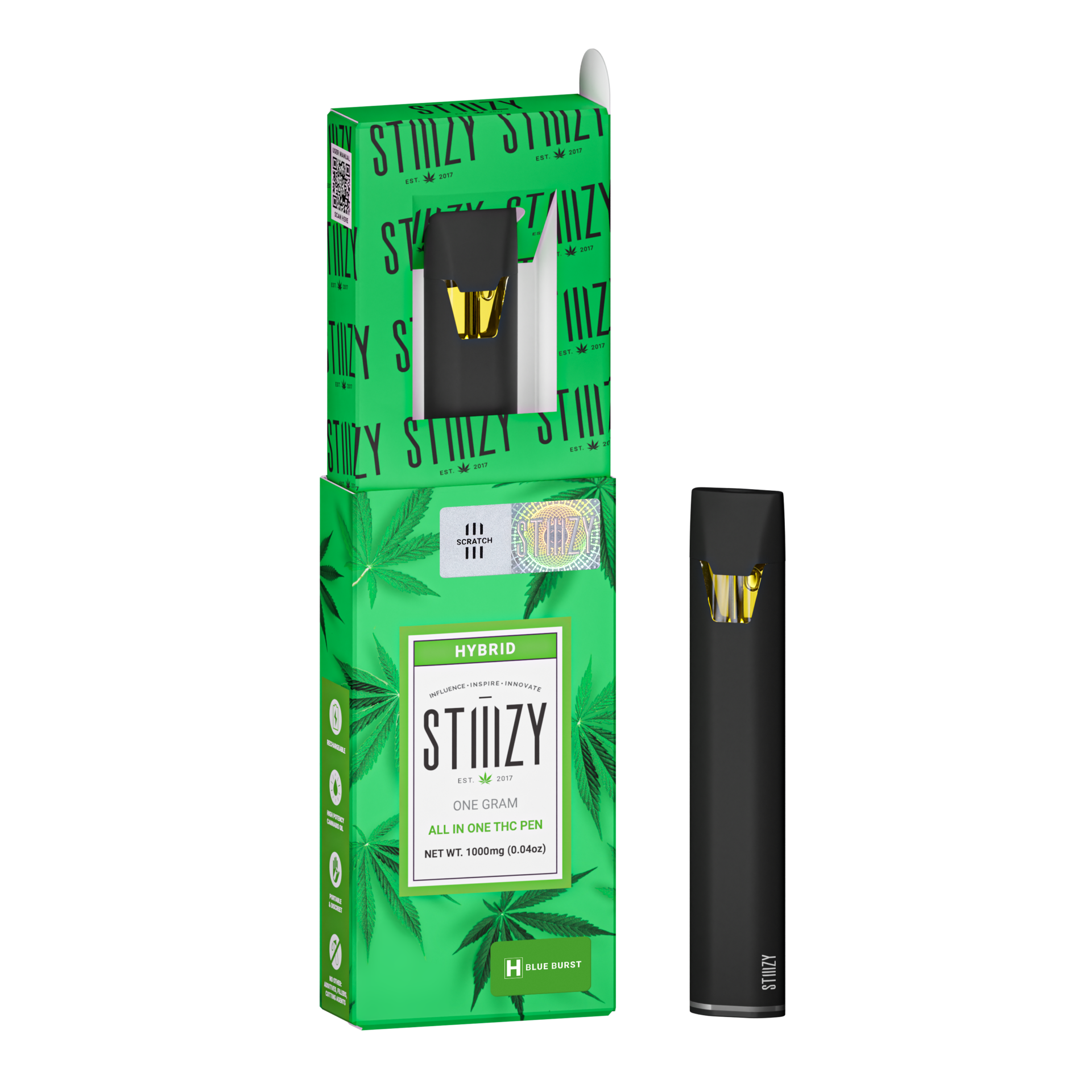 Stiiizy Blue Burst All-In-One Vapes  (Hybrid) {1g}