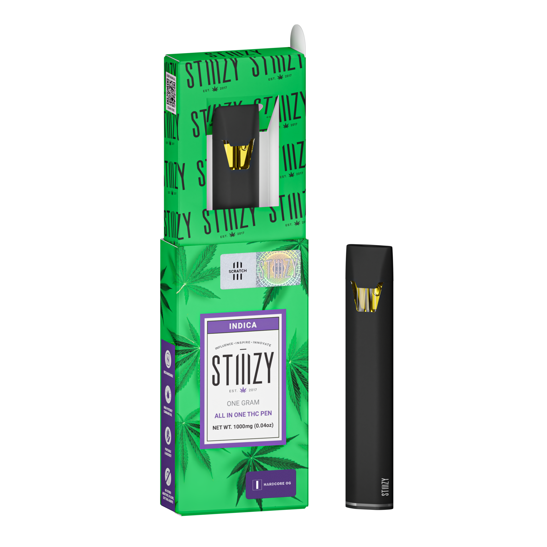 Stiiizy Hardcore OG All-In-One Vapes  (Indica) {1g}