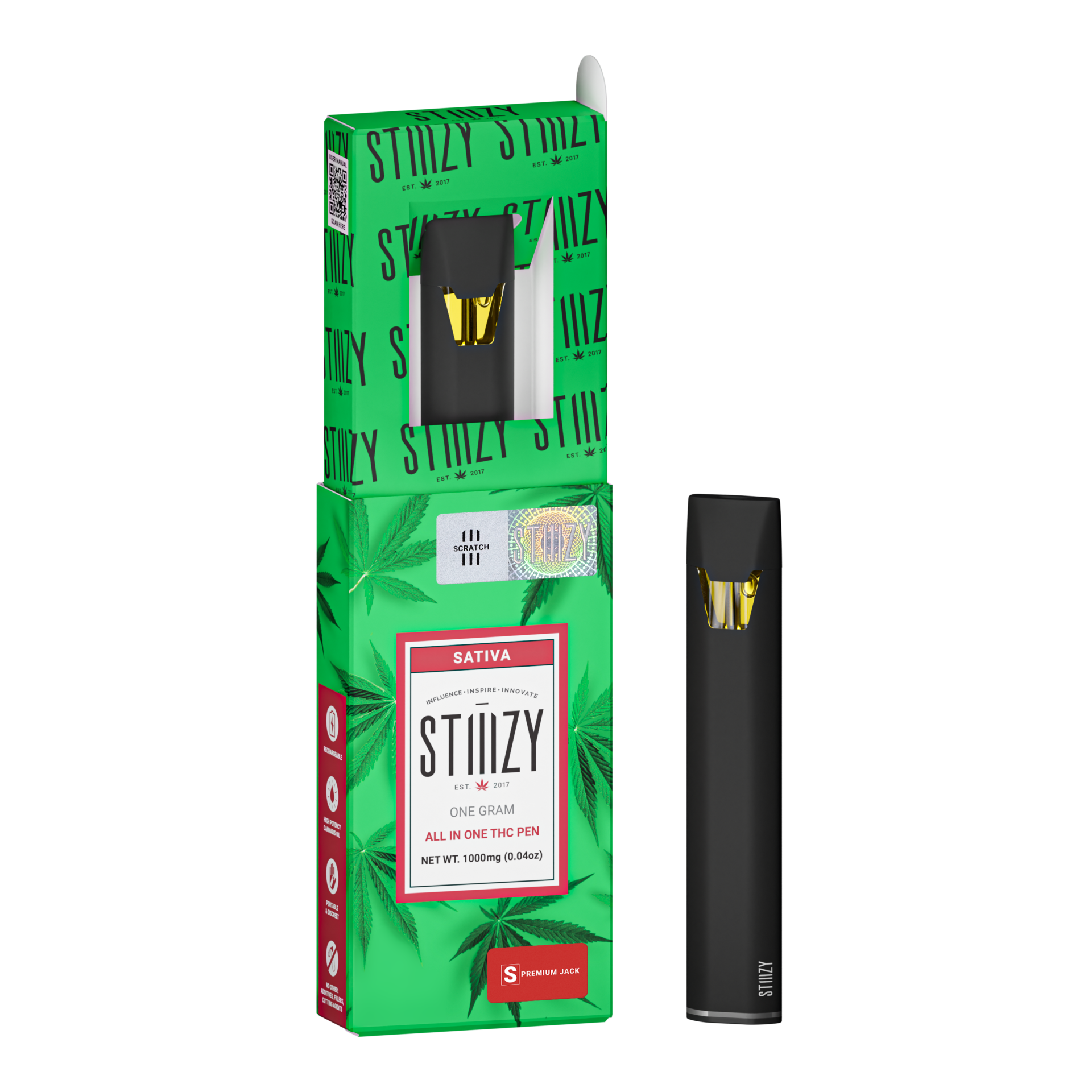 Stiiizy Premium Jack All-In-One Vapes  (Sativa) {1g}