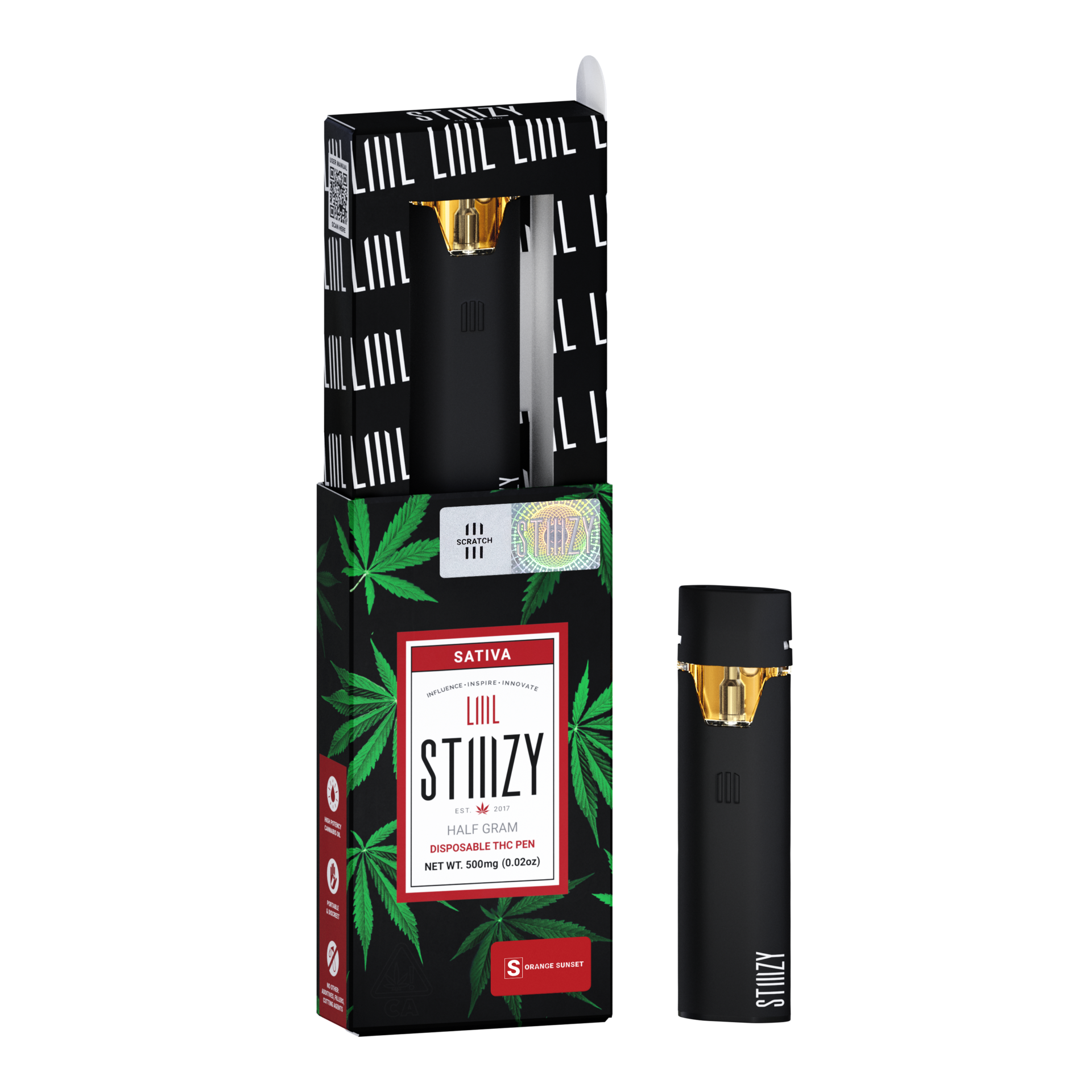 Stiiizy Orange Sunset LiiiL All-In-One Vapes  (Sativa) {0.5g}