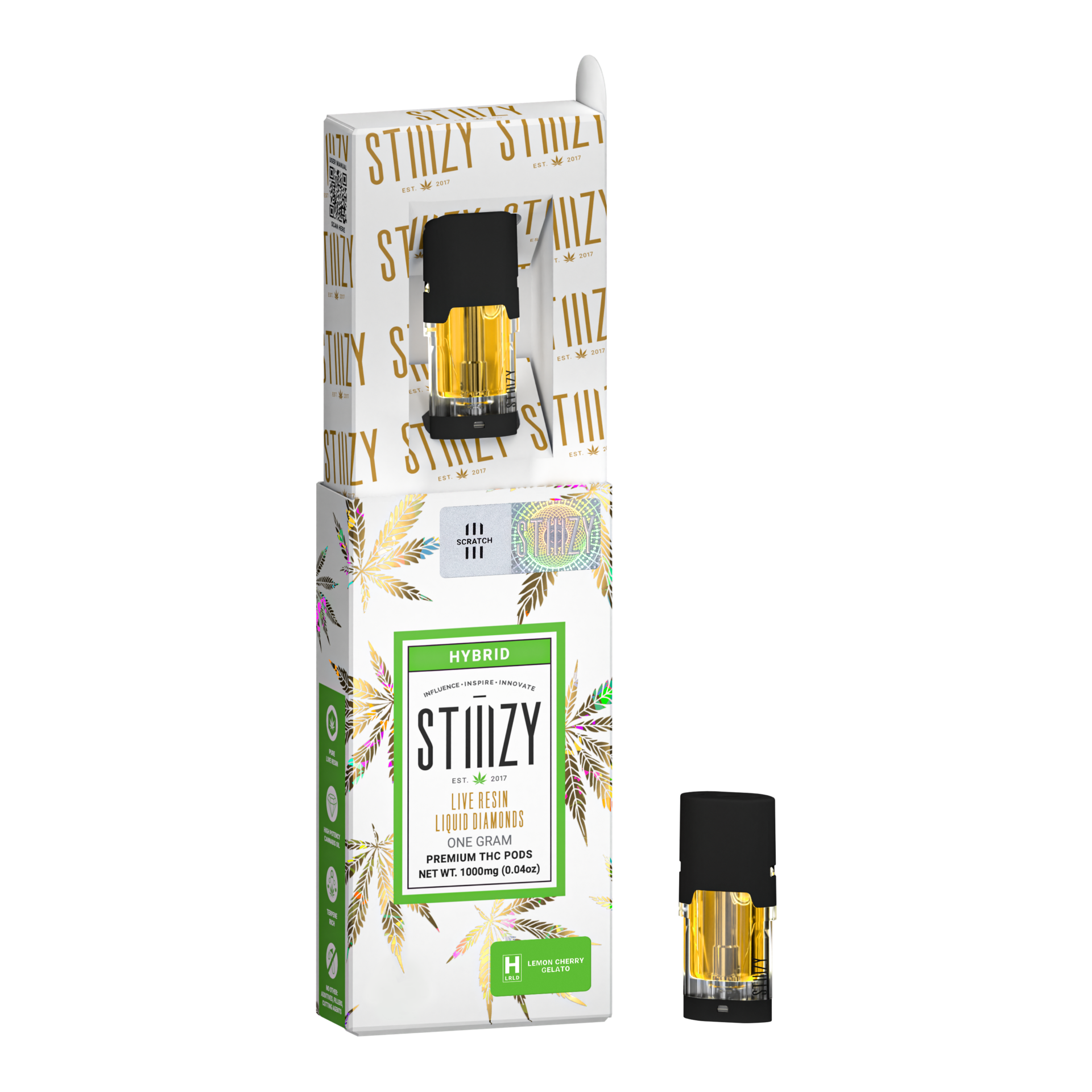 Stiiizy Lemon Cherry Gelato Live Resin Vape Pods  (Hybrid) {1g}