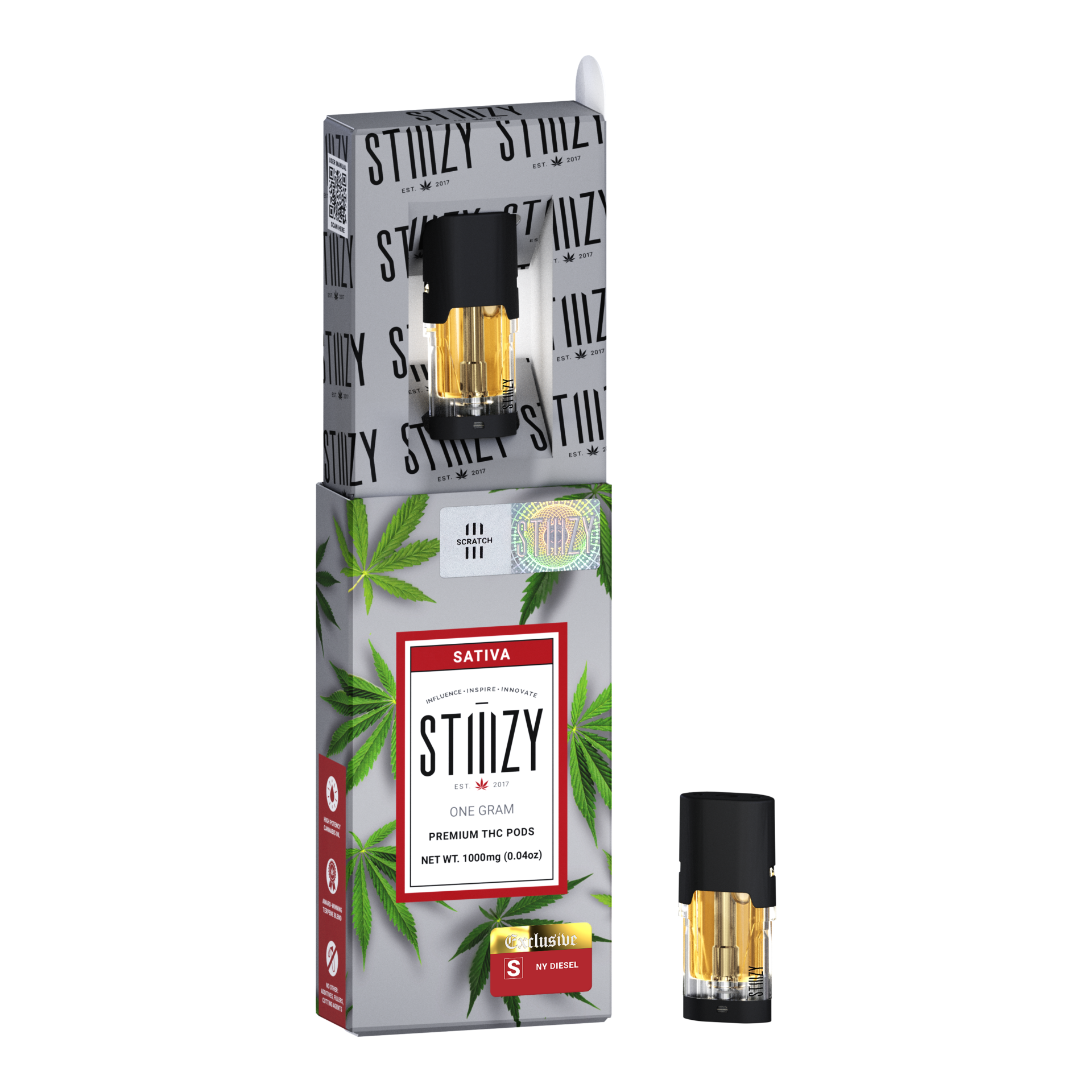 Stiiizy NY Diesel Vape Pods  (Sativa) {1g}