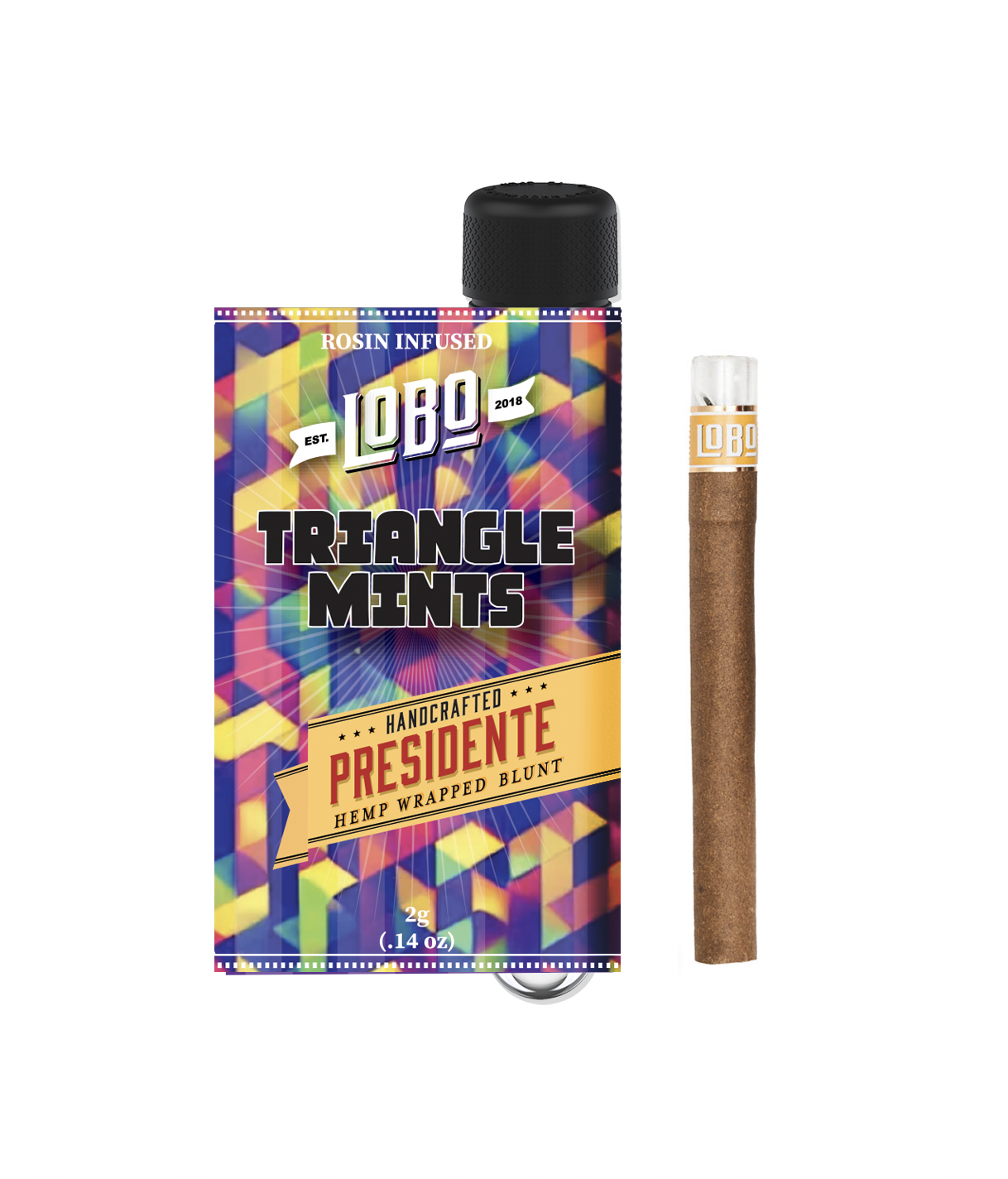 Lobo Presidente Triangle Mints Pre-Roll (Hybrid) {2g}