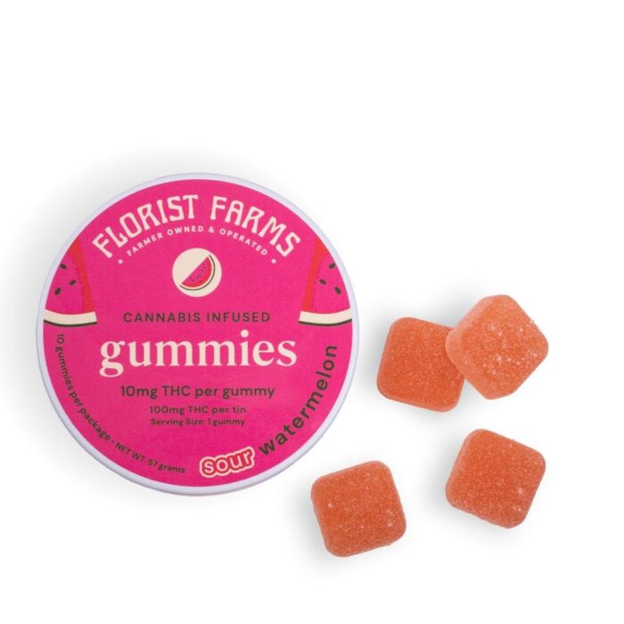Jams Fastacting Jellies Sour Watermelon Lime Gummies (Indica) {100mg