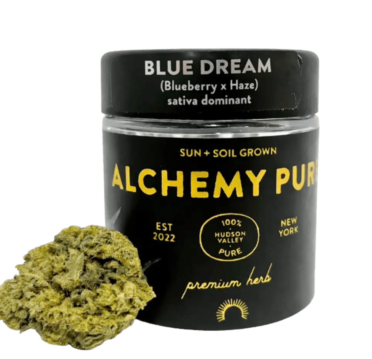 Alchemy Pure Blue Dream Sun & Soil grown Flower  (Sativa) 31% {3.5g}