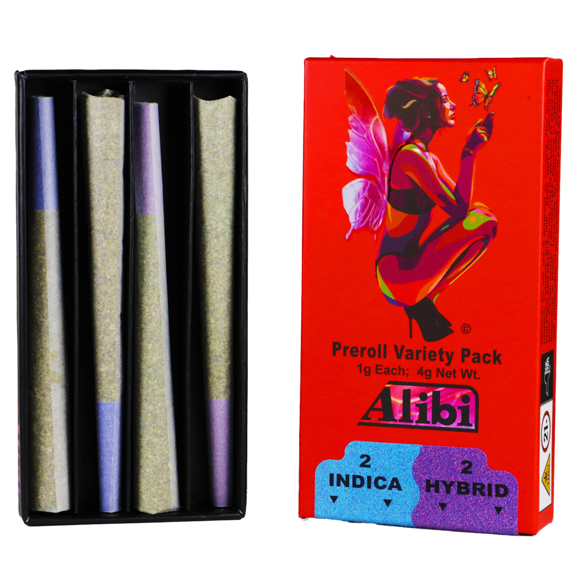 Alibi Caramel Cream x Cherry Diesel Pre-Rolls 4-pack (Hybrid) 24.81% {4g}