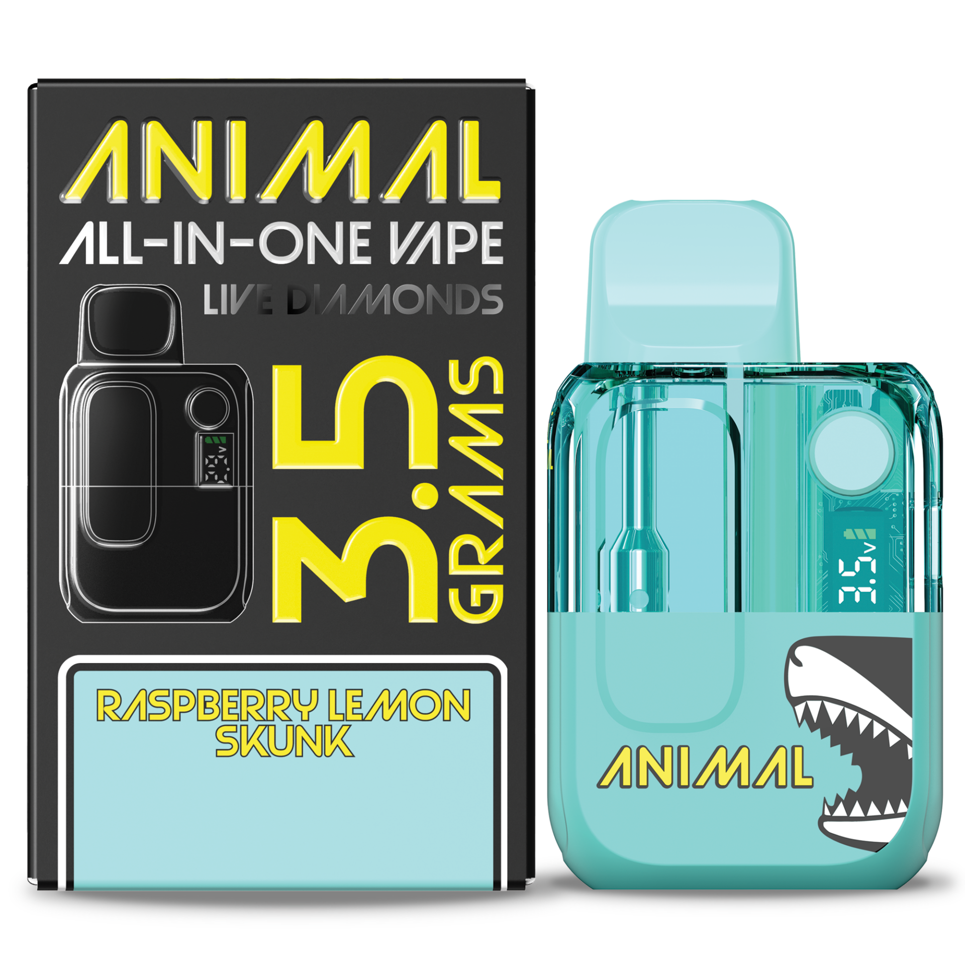 Animal Rasberry Lemon Skunk Disposable Vapes  (Sativa) 75.51% {3.5g}