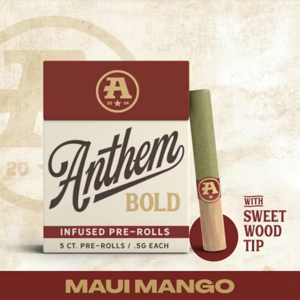 Anthem Maui Mango Infused Pre-Rolls 5-pack (Sativa) 34.40% {2.5g}