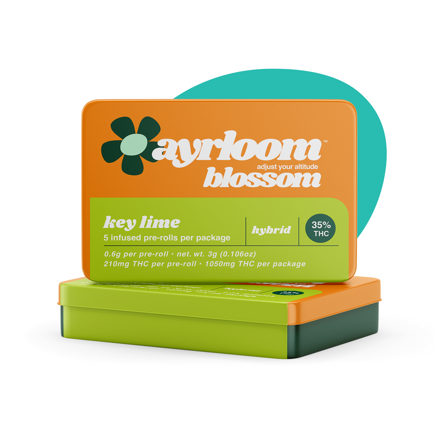 Ayrloom Blossom Key Lime Infused Pre-Roll 5-pack (Hybrid) 36% {3g}