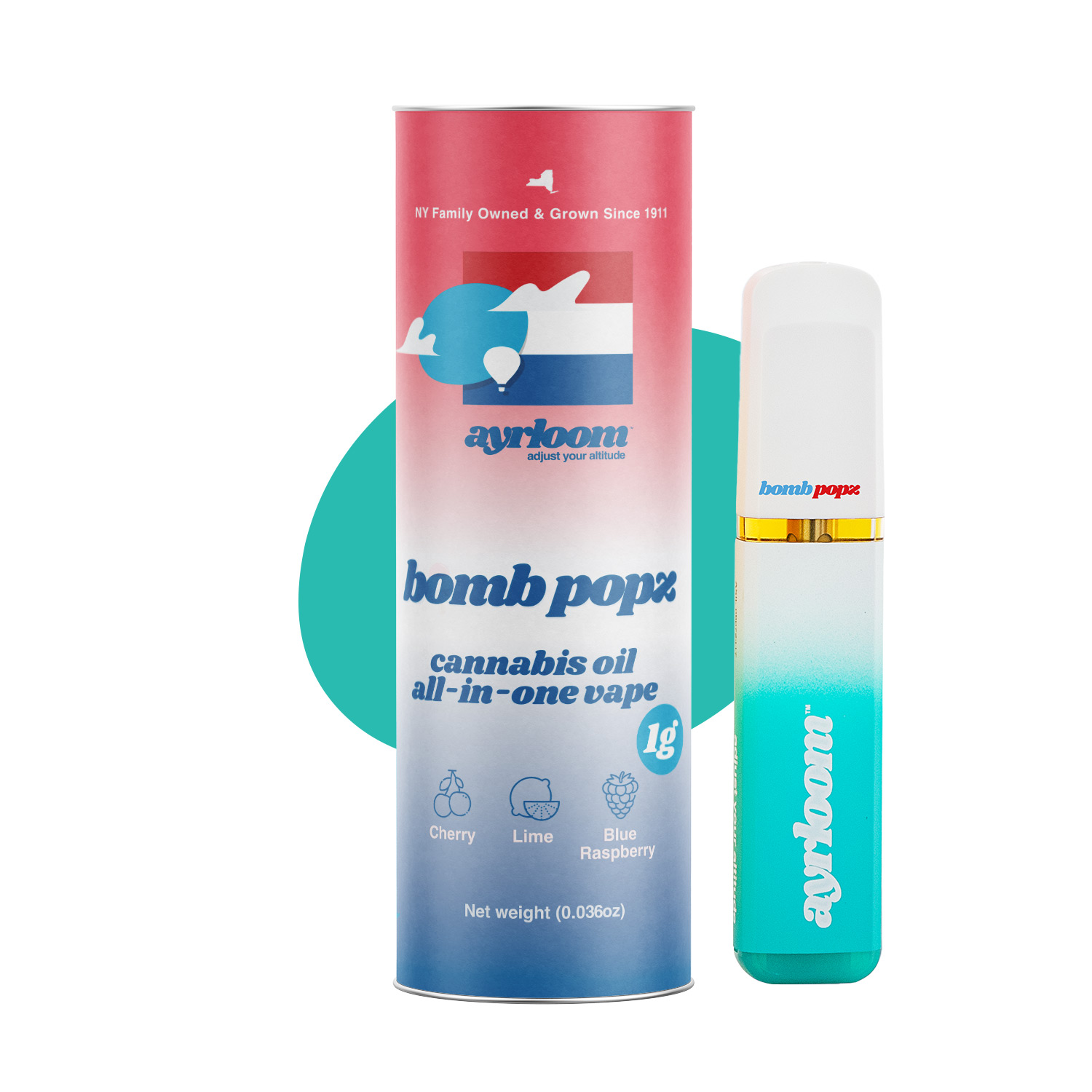 Ayrloom Bomb Popz All-In-One Vapes (Hybrid) 90% {1g}