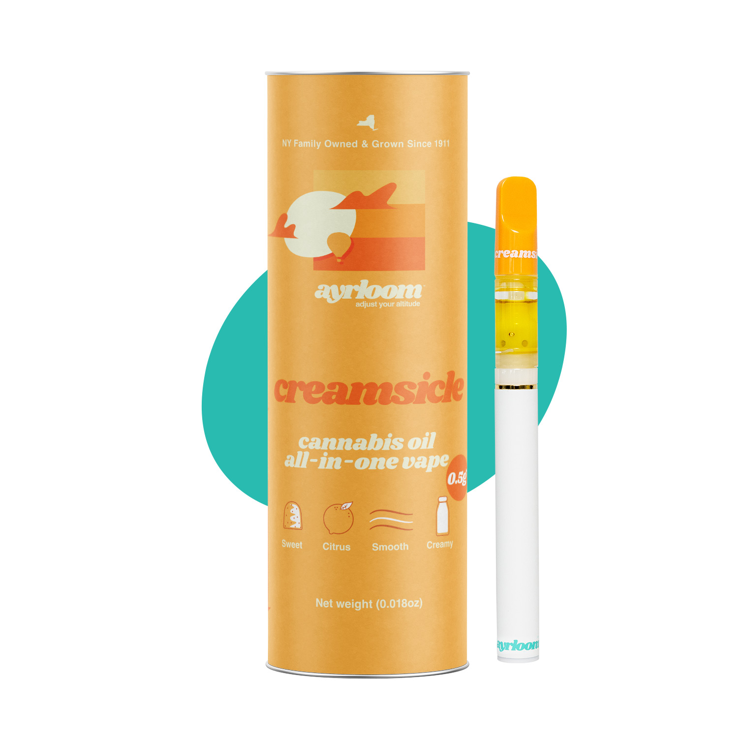 Ayrloom Creamsicle All-In-One Vapes 90% {0.5g}