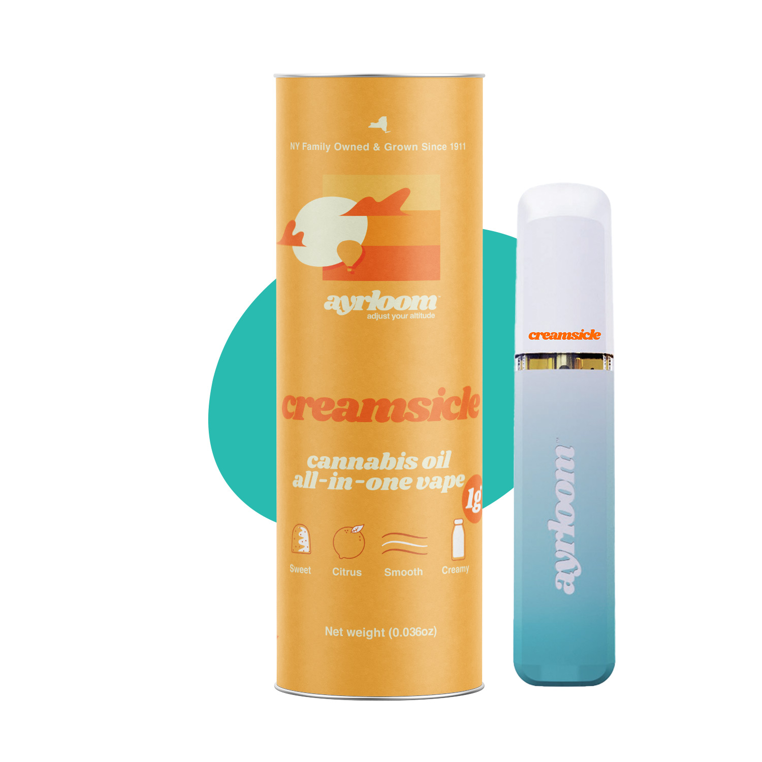 Ayrloom Creamsicle All-In-One Vapes 90% {1g}