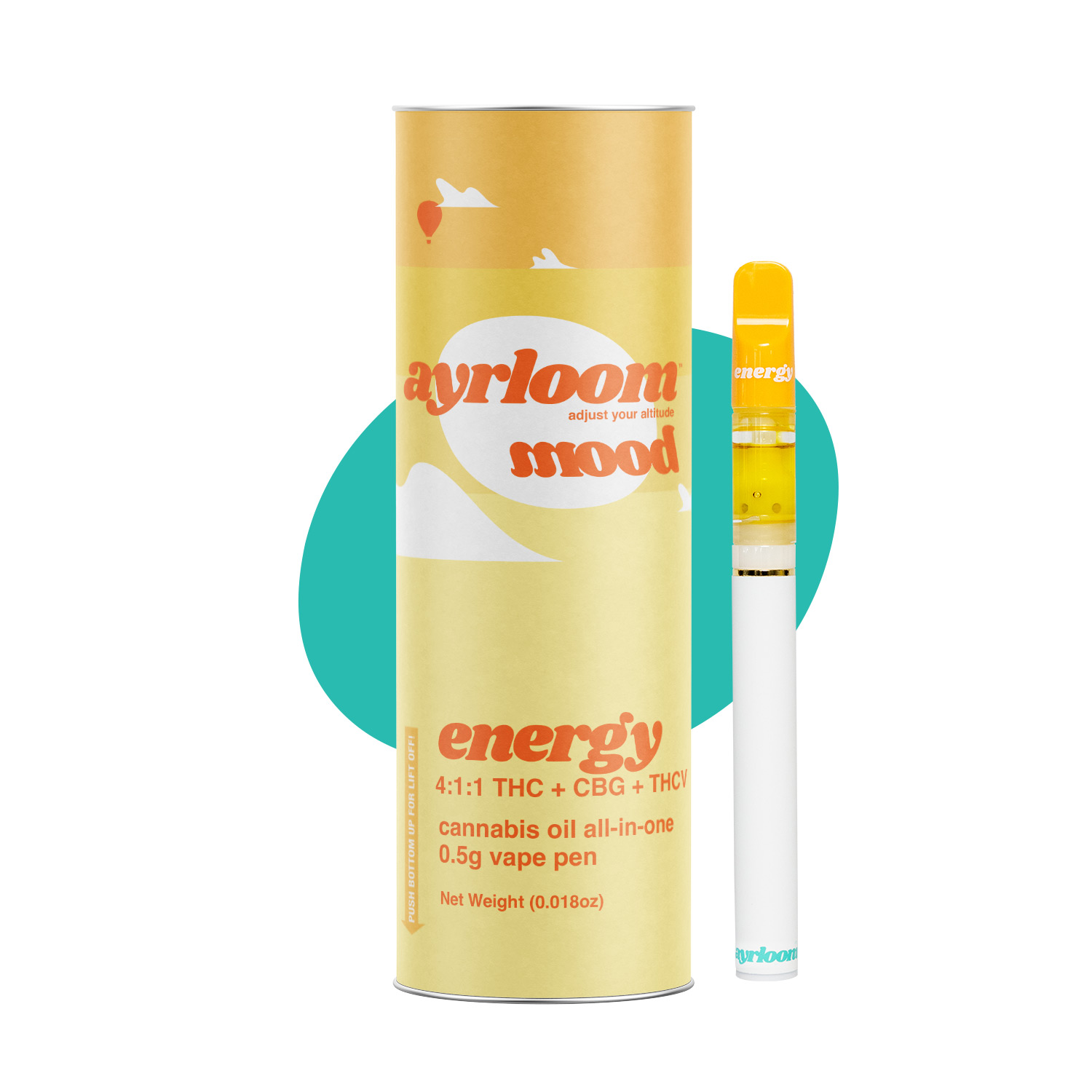 Ayrloom Energy Mood All-In-One Vape (Sativa) {0.5g}