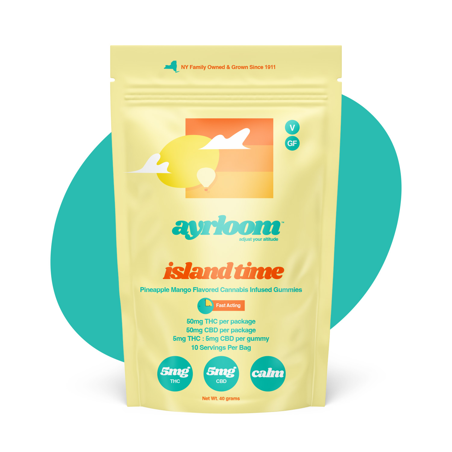 Ayrloom Island Time 1:1 Edibles 10-pack (Hybrid) {50mg}