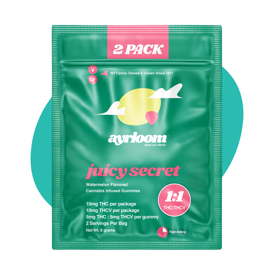 Ayrloom Juicy Secret 1:1 Edibles 2-pack (Hybrid) {10mg}