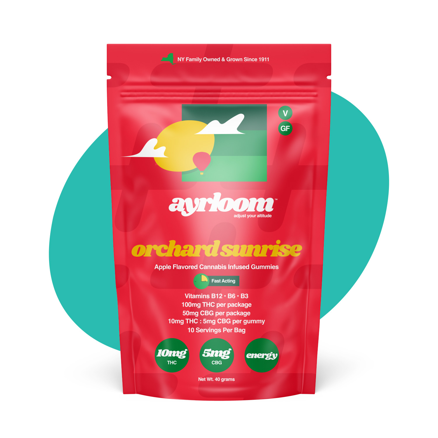 Ayrloom Orchard Sunrise 2:1 Edibles 10-pack (Sativa) {100mg}