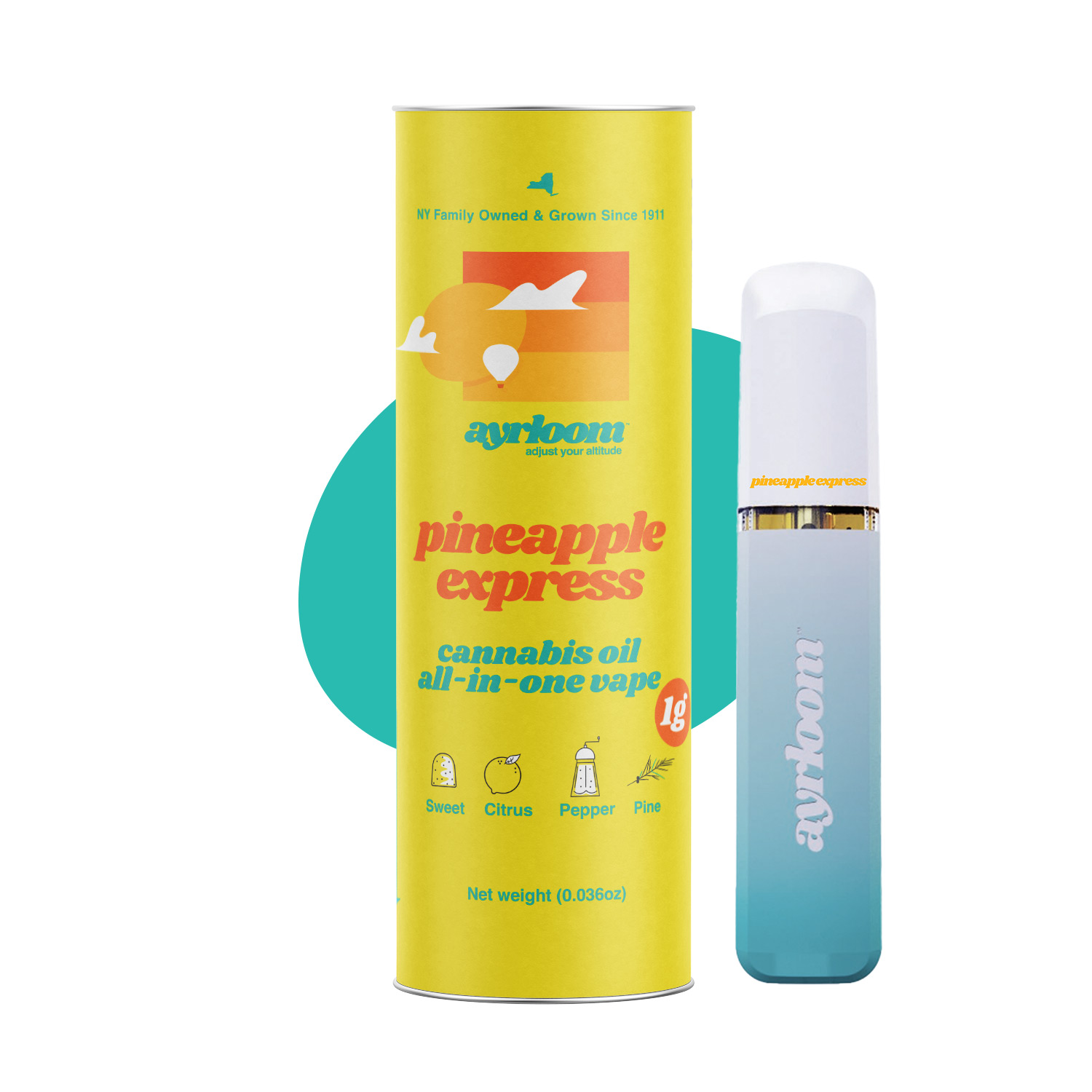Ayrloom Pineapple Express All in One Vape (Sativa) {1g}