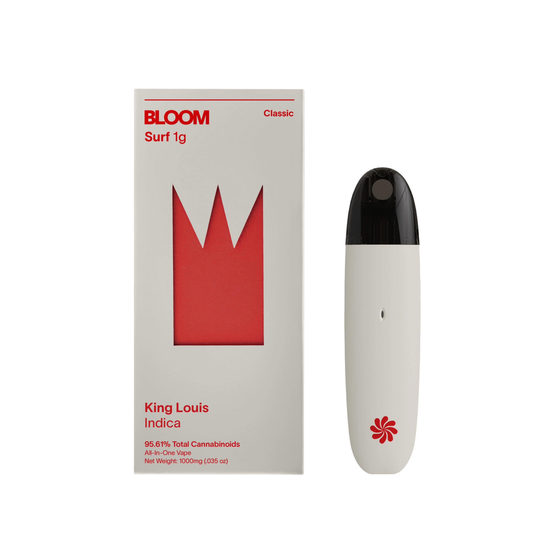 Bloom King Louis Surf All-In-One Vapes  (Indica) 86.47% {1g}