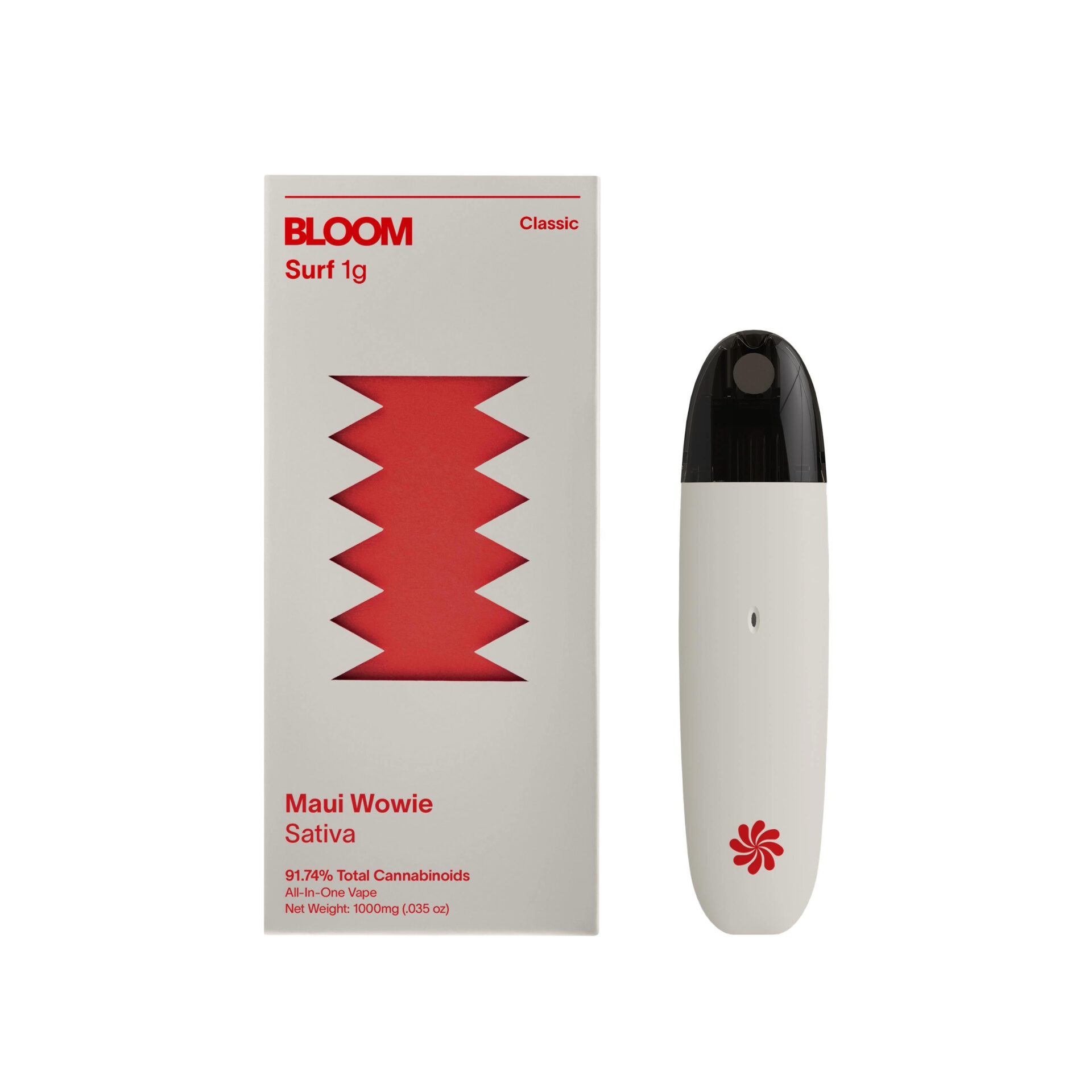 Bloom Maui Wowie Surf All-In-One Vapes  (Sativa) 84.92% {1g}