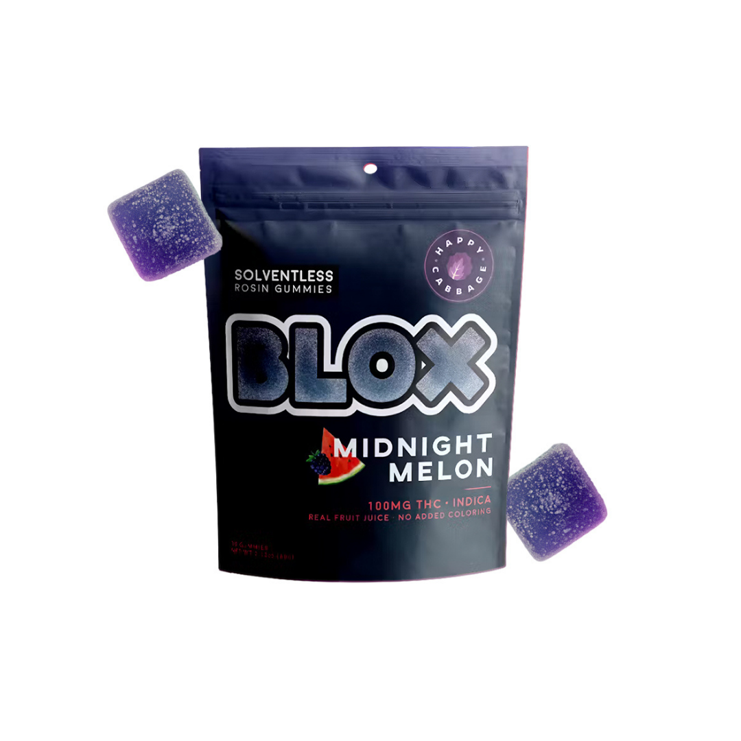BLOX Midnight Melon Rosin Gummies 10-pack (Indica) {100mg}