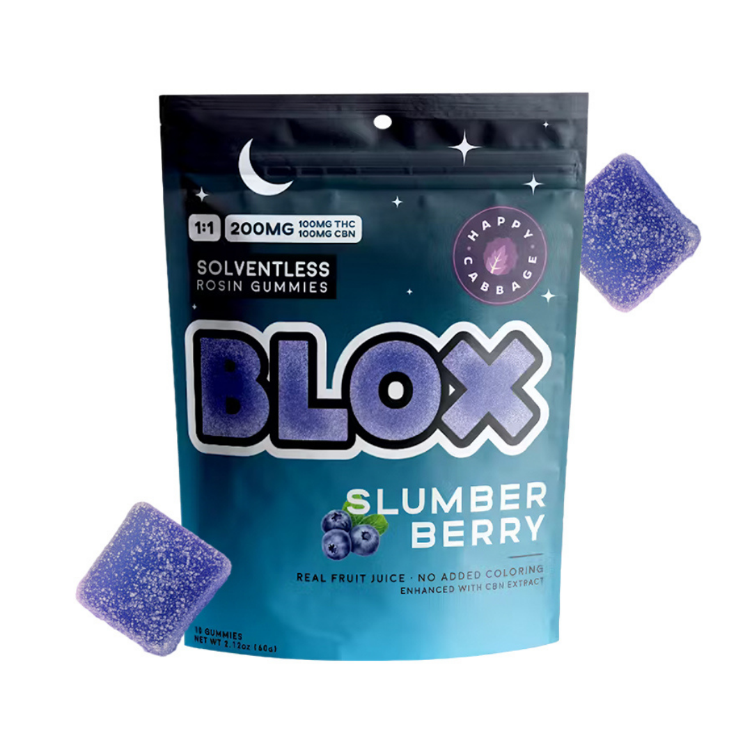 BLOX Slumber Berry 1:1 Rosin Gummies 10-pack (Indica) {100mg}