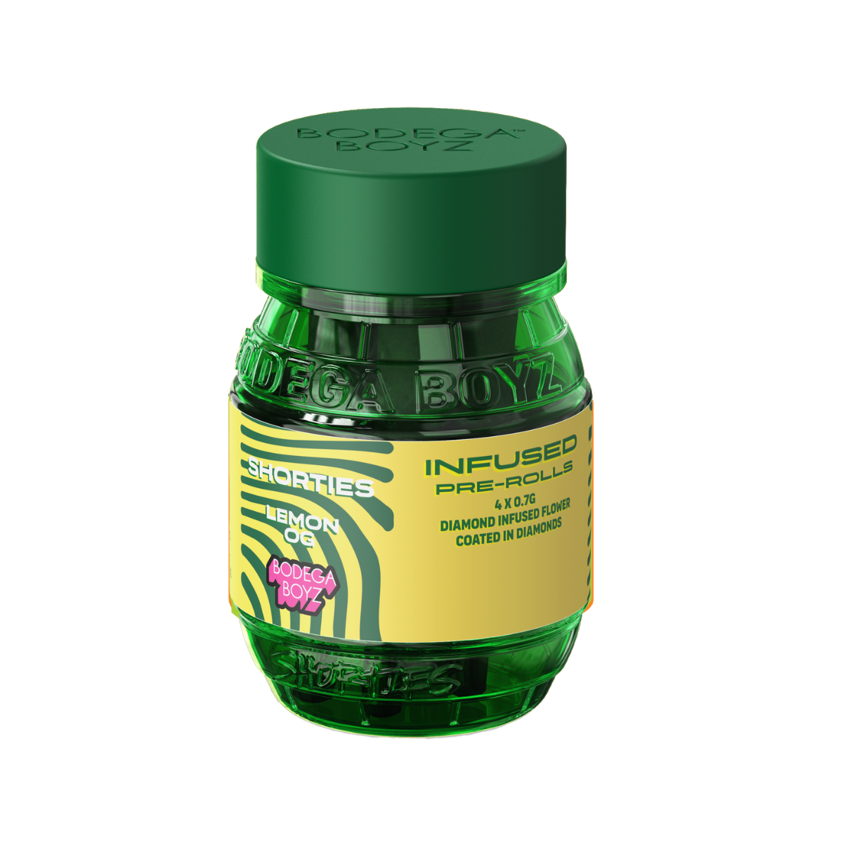 Bodega Boyz Lemon OG Shorties Pre-Rolls 4-pack (Indica) 51.84% {2.8g}