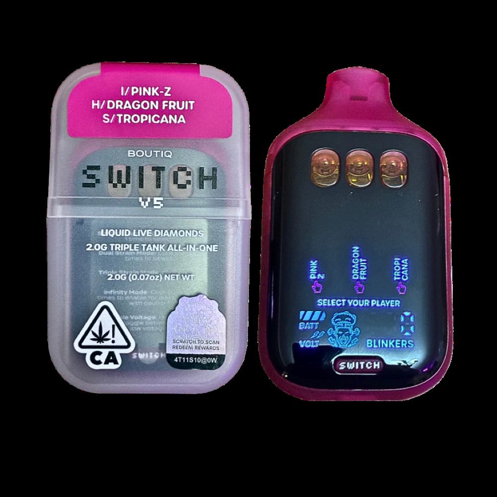Boutiq Pink-Z x Dragon Fruit x Tropicana Switch All-In-One Vapes  (Hybrid) 84.46% {2g}
