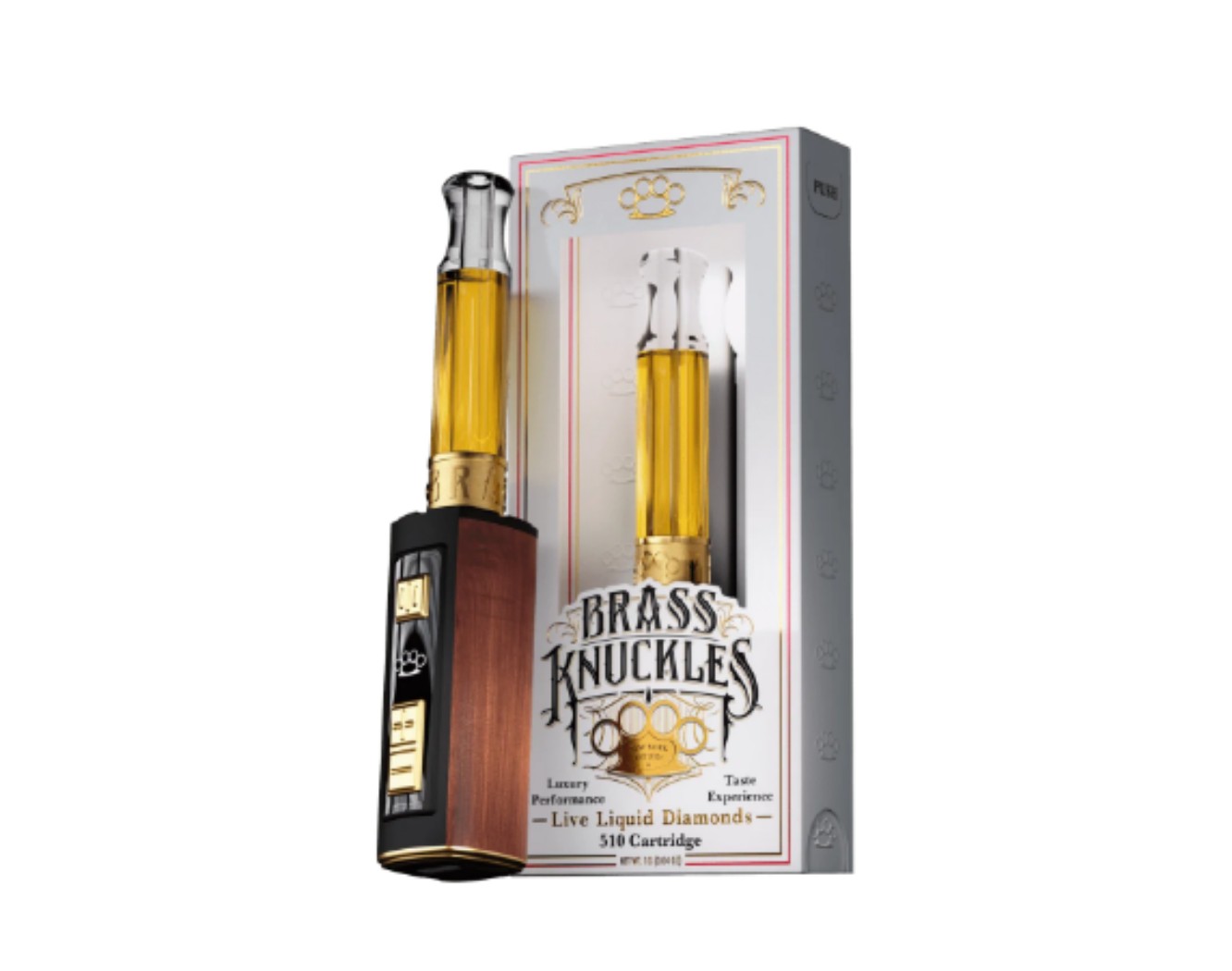 Brass Knuckles Gas Face Live Diamonds Threaded Vape Cartridges  (Hybrid) 94.66% {1g}