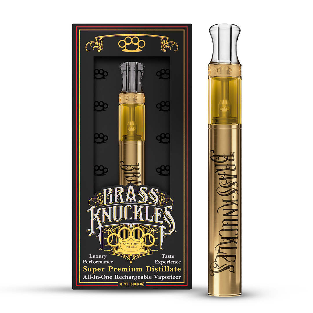 Brass Knuckles Vape Blueberry All In One Vape Indica 1g