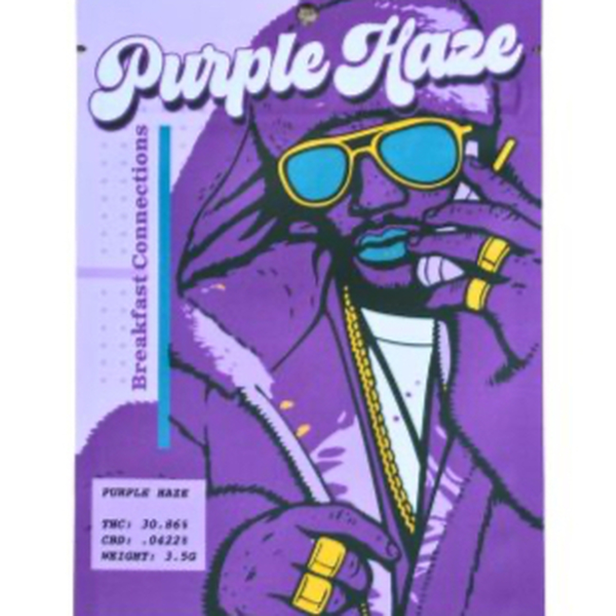 Breakfast Connections Purple Haze Flower  (Sativa) 30.86% {3.5g}