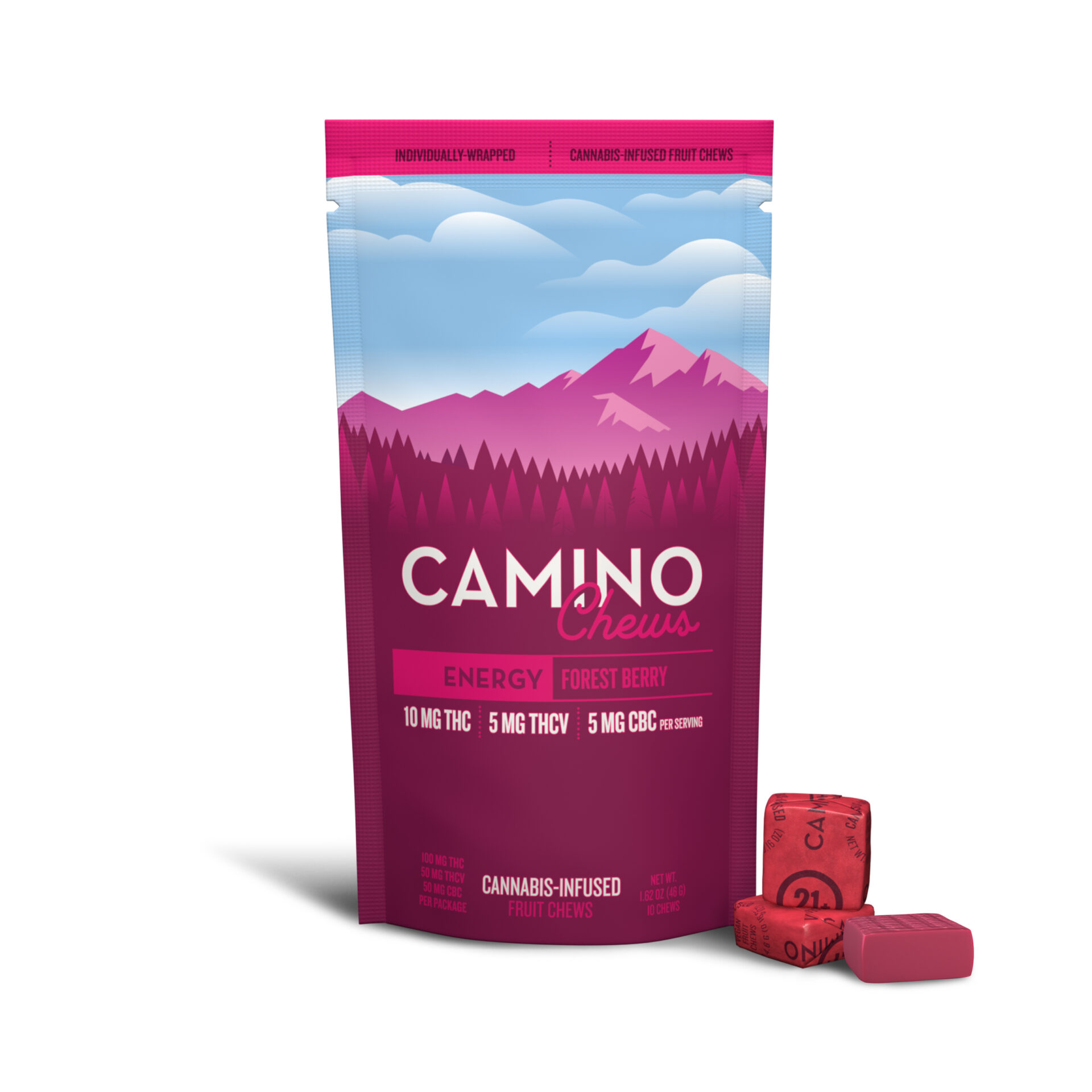 Camino Forest Berry Energy Chews Edible 10-pack (Sativa) {100mg}