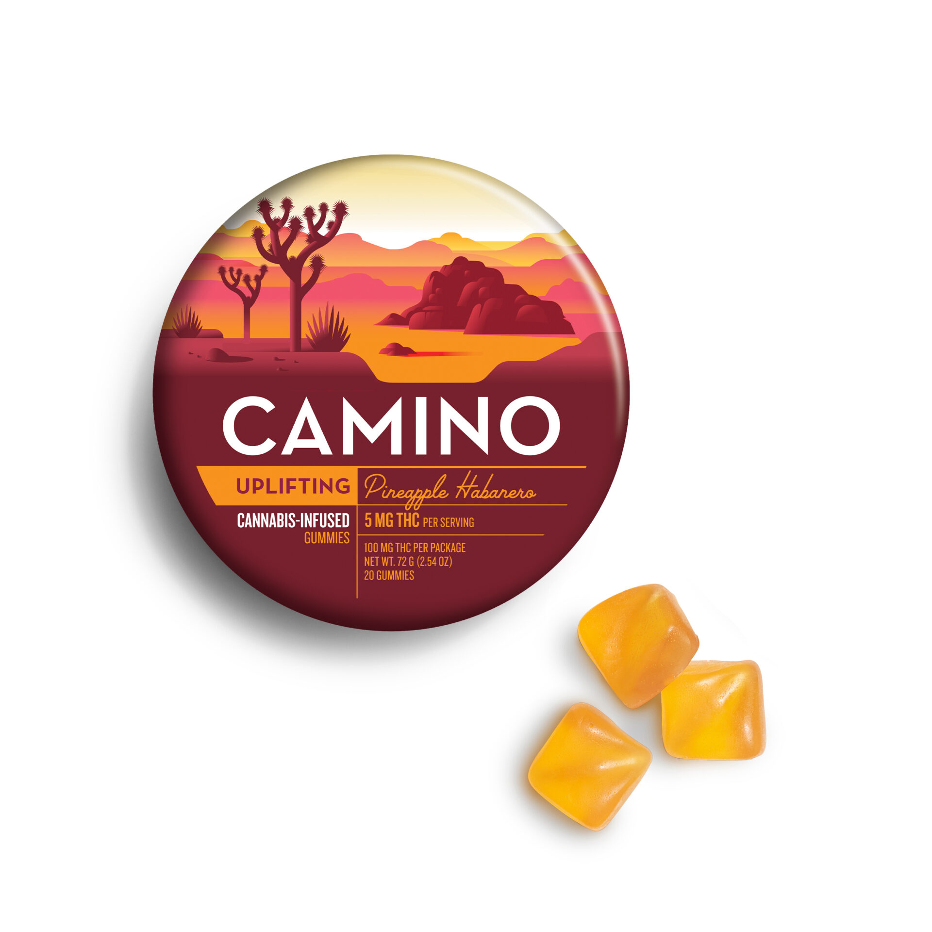 Camino Pineapple Habanero Gummies 20-pack (Sativa) {100mg}