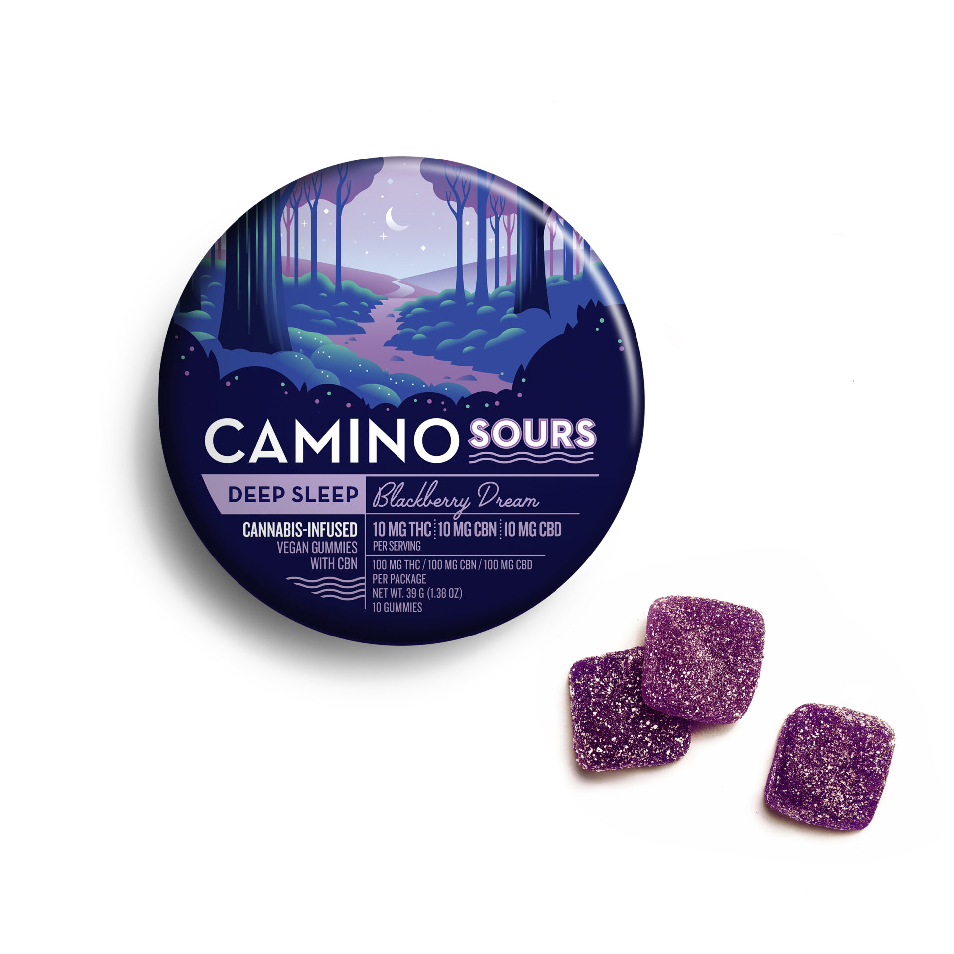 Camino Sours Blackberry Dream Gummies 10-pack {100mg}