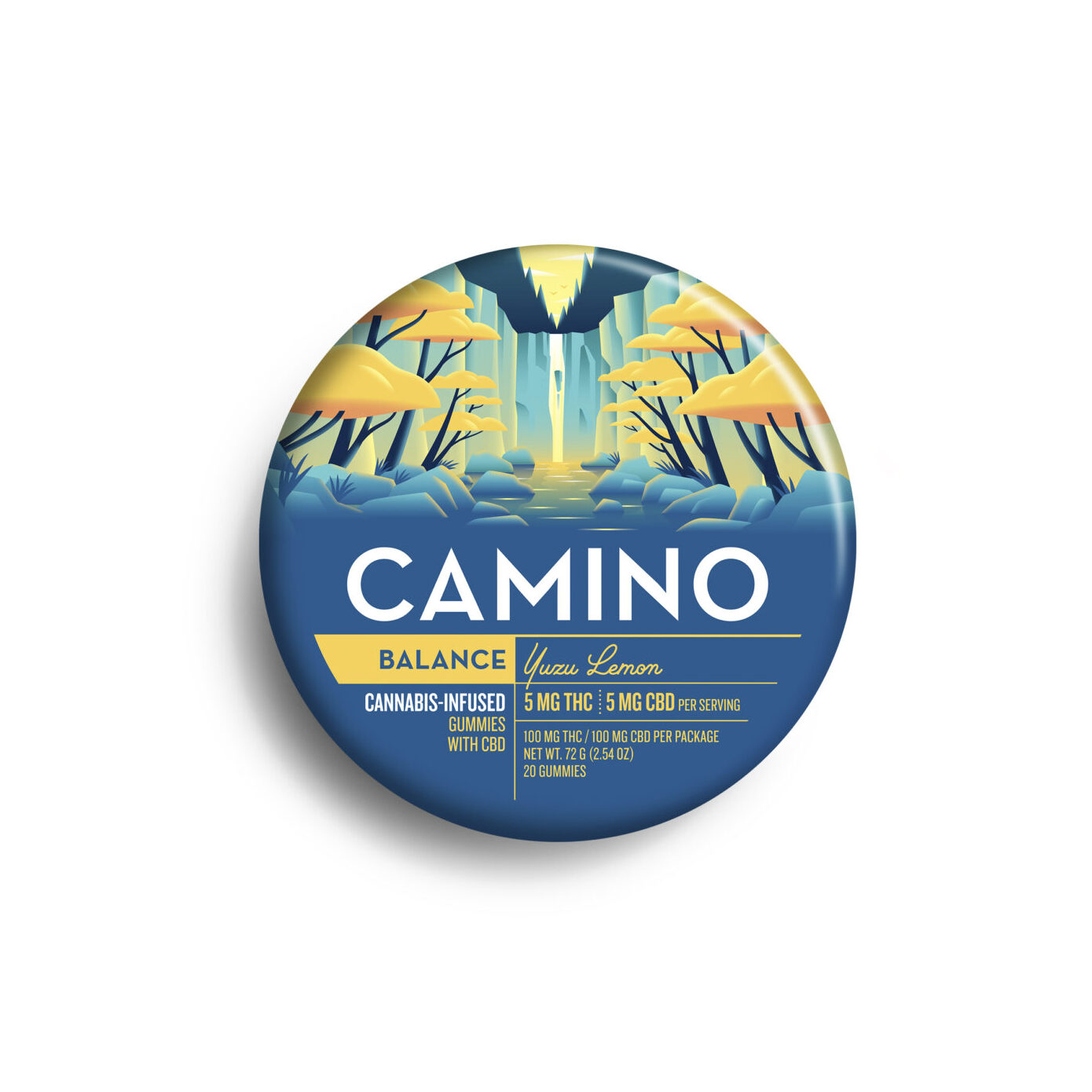 Camino Yuzu Lemon Balance Gummies 20-pack (Hybrid) {100mg}