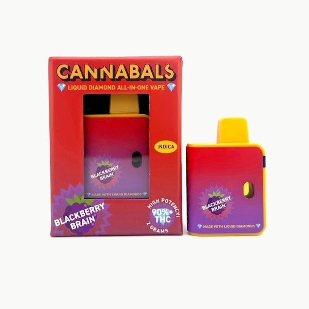 Cannabals Blackberry Brain Liquid Diamonds All-In-One Vapes  (Indica) 90% {2g}