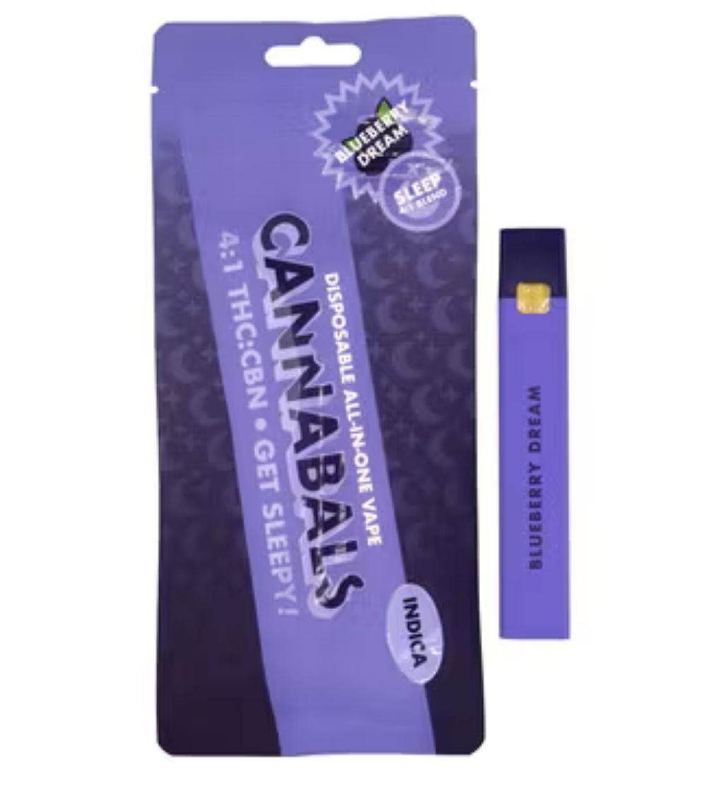 Cannabals Blueberry Dream "Get Sleepy" Mood State All-In-One Vapes  (Indica) 57% {1g}