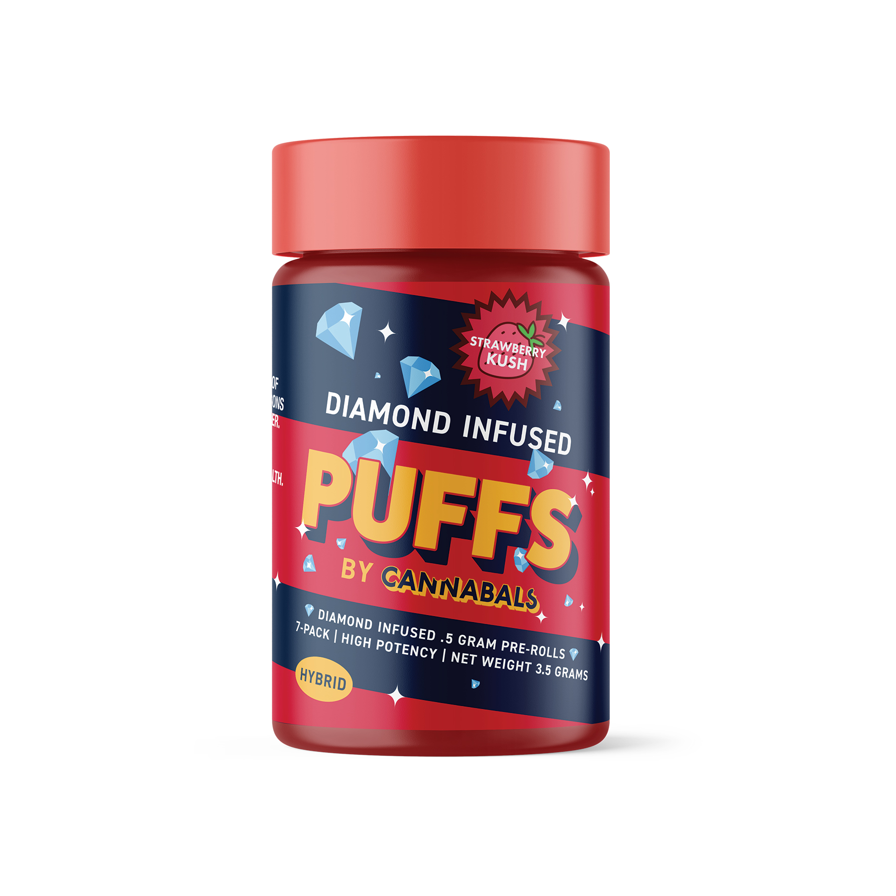 Cannabals Strawberry Kush Diamond Infused Infused Pre-Rolls 7-pack (Hybrid) 31% {3.5g}