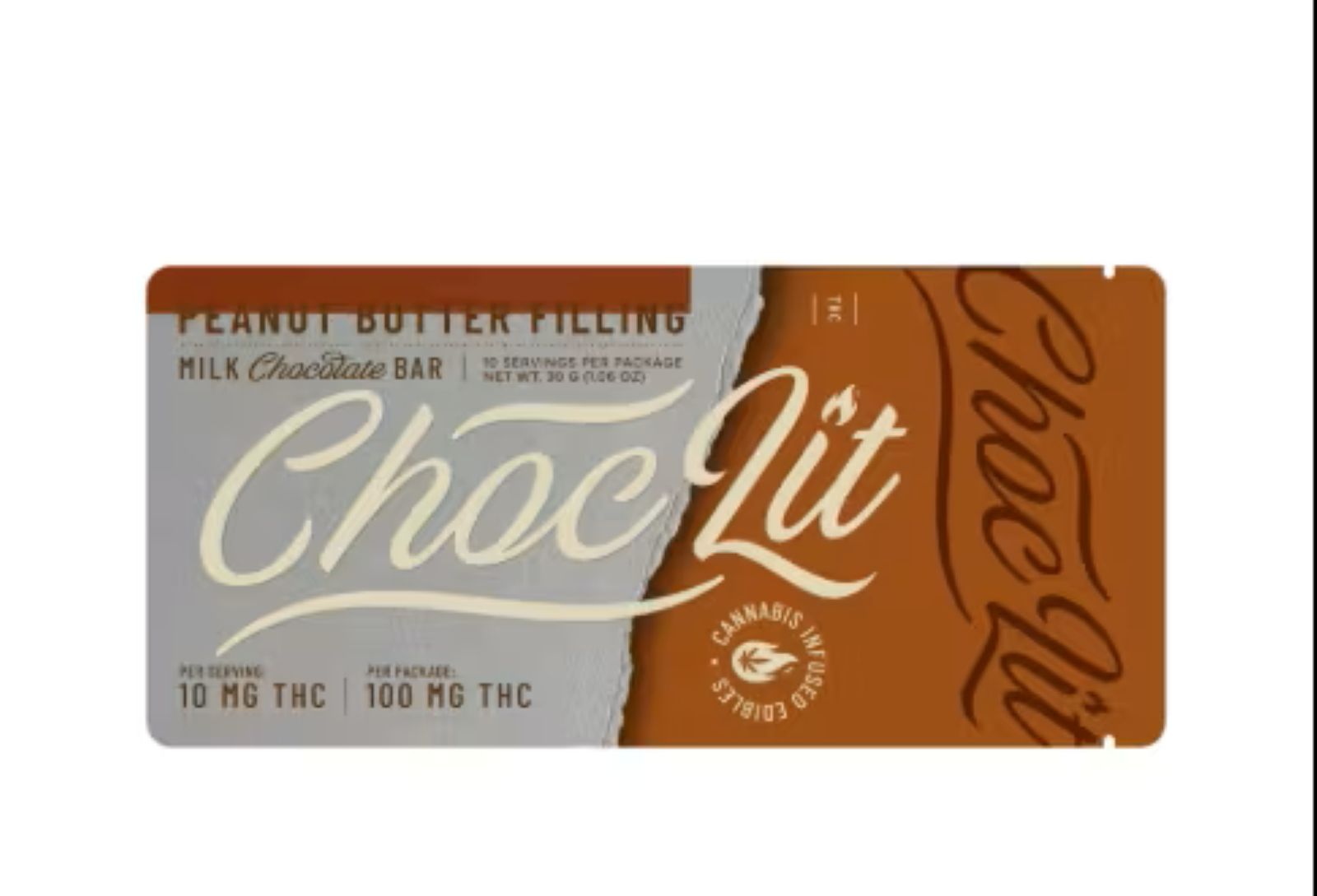 ChocLit Milk Chocolate Peanut Butter Filling Chocolate (Hybrid) {100mg}
