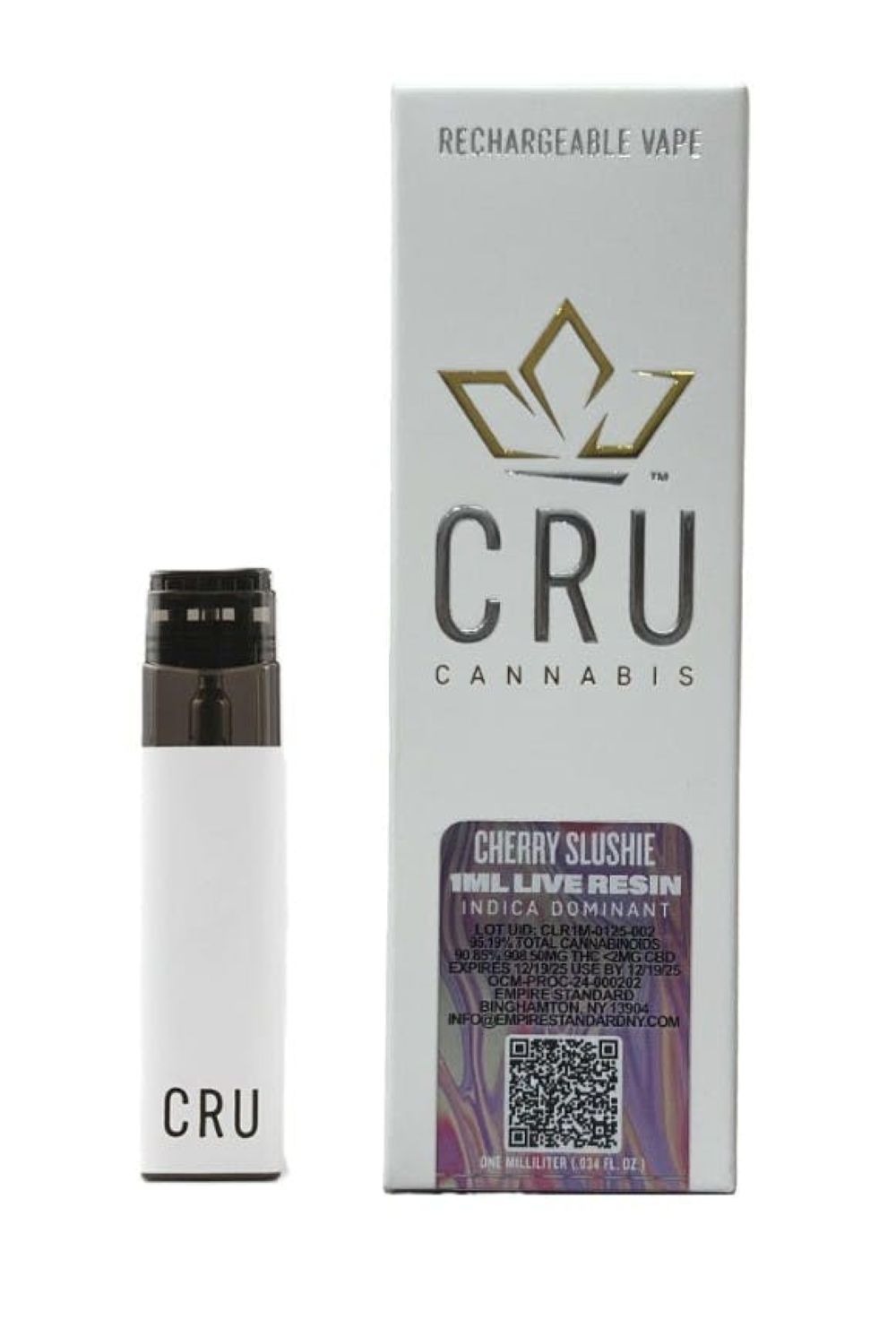 CRU Cherry Slushie Vape (Hybrid) 92% {1g}