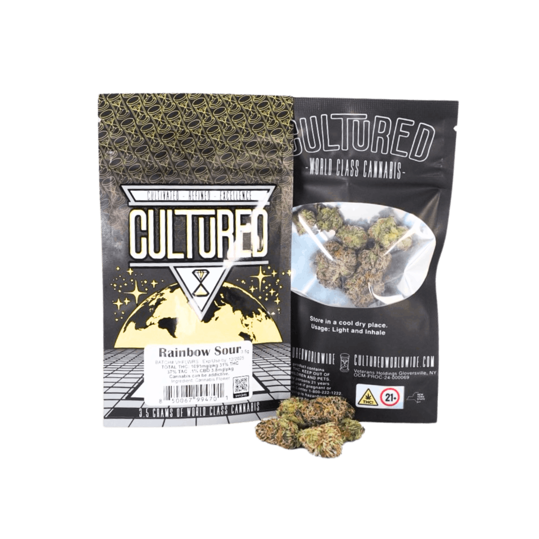 Cultured Rainbow Sour Flower  (Hybrid Indica) 31% {3.5g}