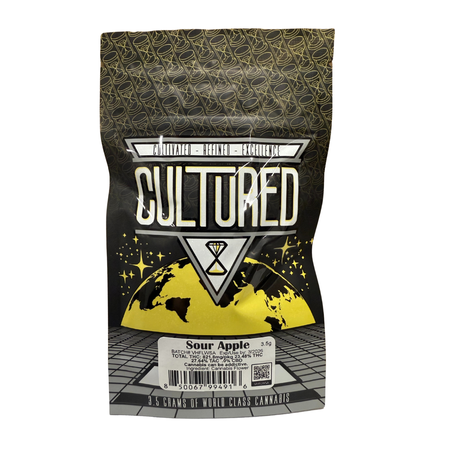 Cultured Sour Apple Flower  (Sativa) 23% {3.5g}