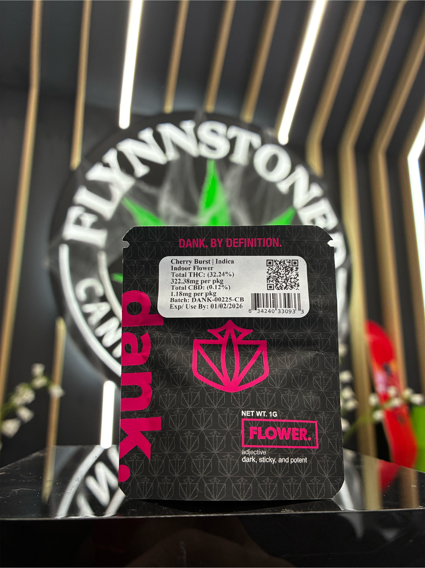 Dank Cherry Burst Flower  (Indica) 32% {1g}